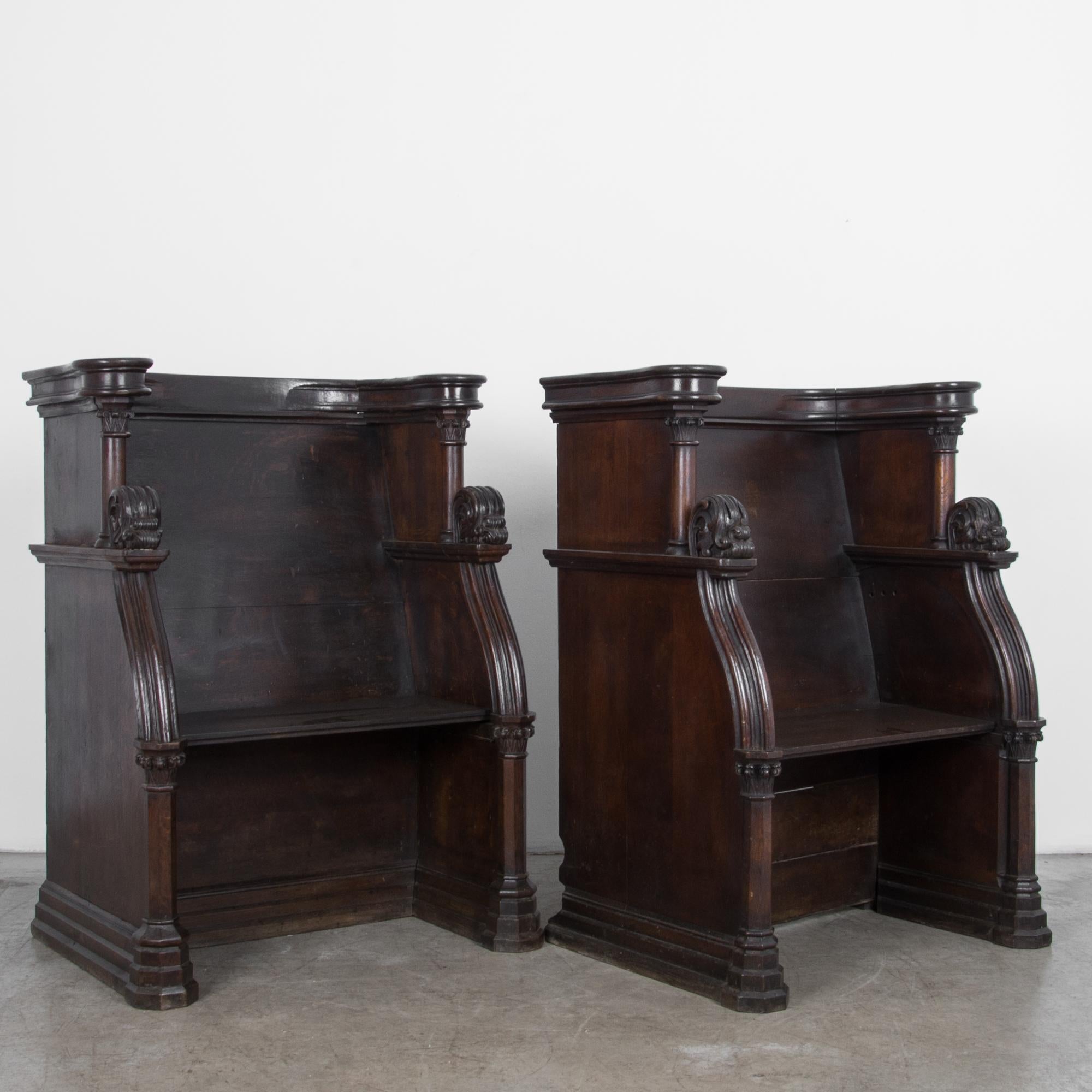 French Provincial 19th Century French Choir Stalls, a Pair