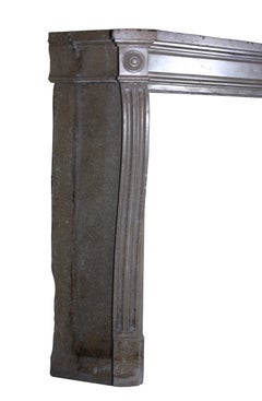 19th Century French Classic Antique Stone Fireplace Surround