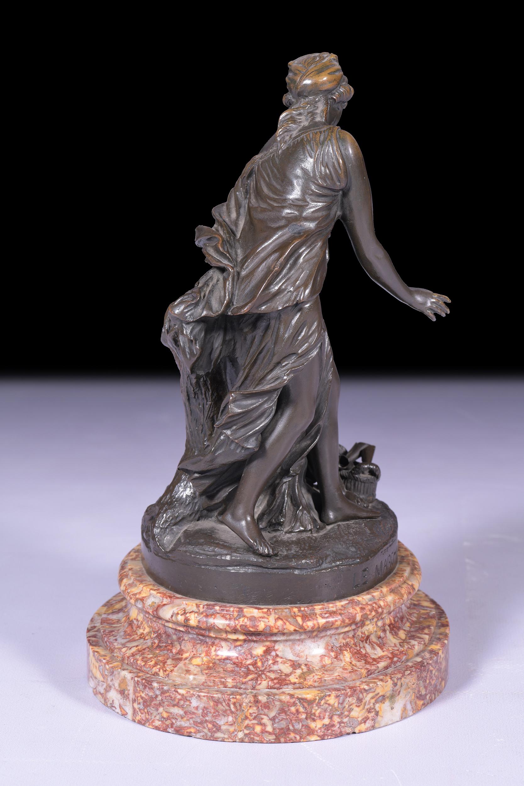Groupe en bronze classique français du 19ème siècle signé Pigal « Le Merchand de Plaisir ». Bon état - En vente à Dublin, IE