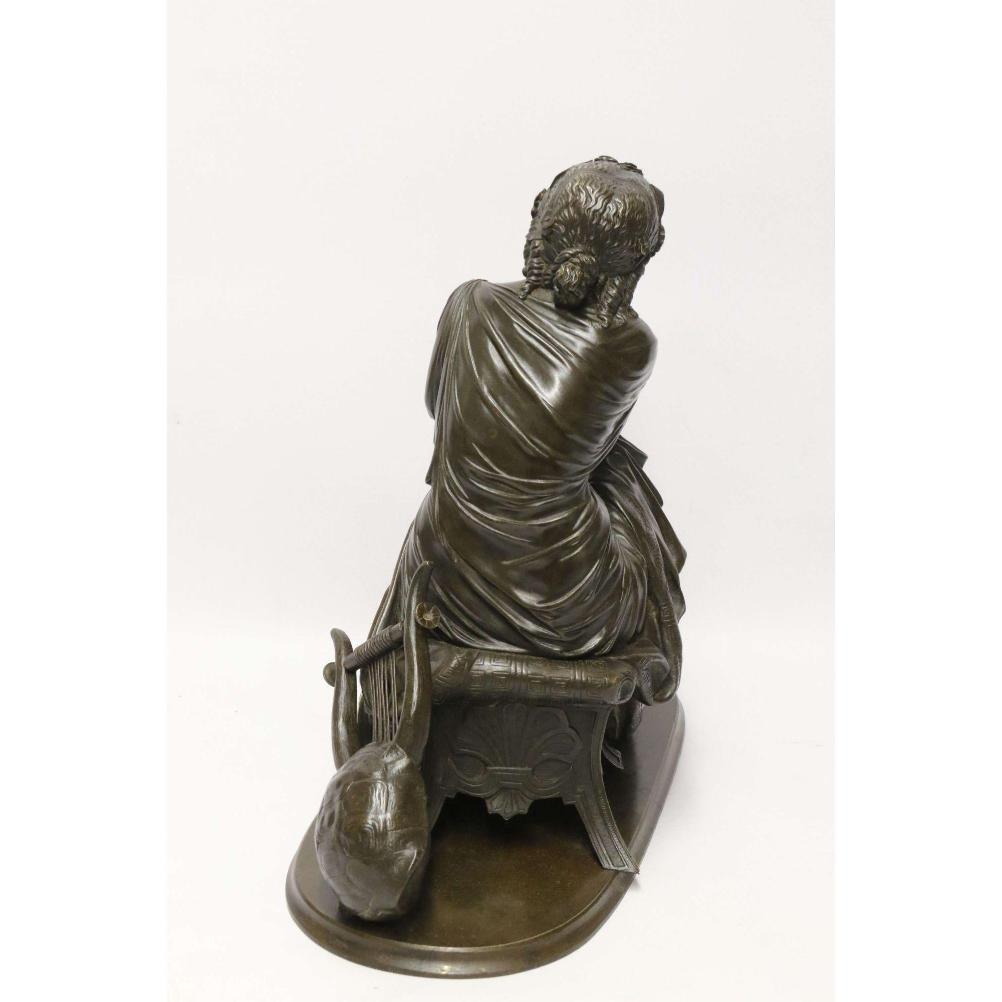 19th Century French Classical Bronze of Euterpe by Pierre Alexander Schoenewerk For Sale 4