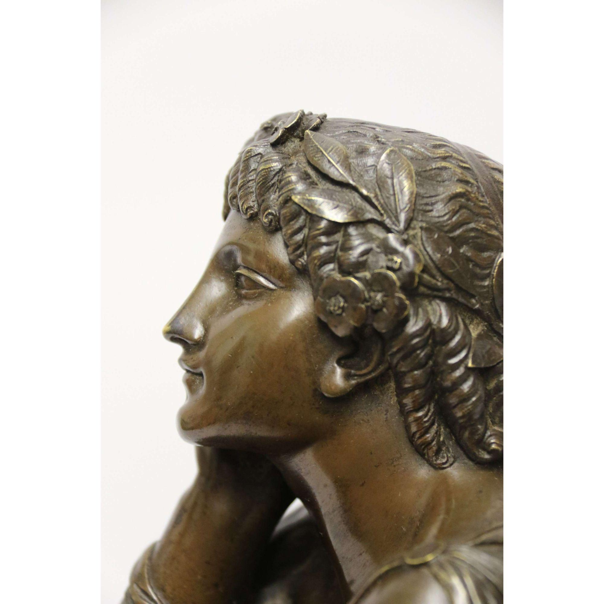 19th Century French Classical Bronze of Euterpe by Pierre Alexander Schoenewerk For Sale 8