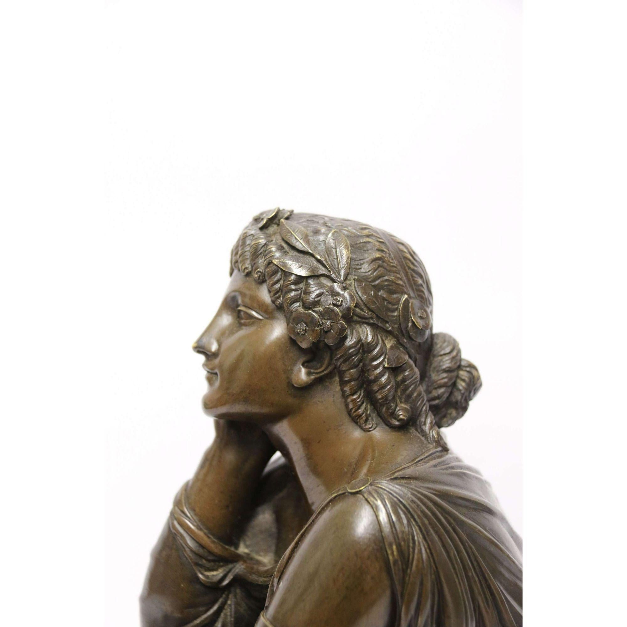 19th Century French Classical Bronze of Euterpe by Pierre Alexander Schoenewerk For Sale 9