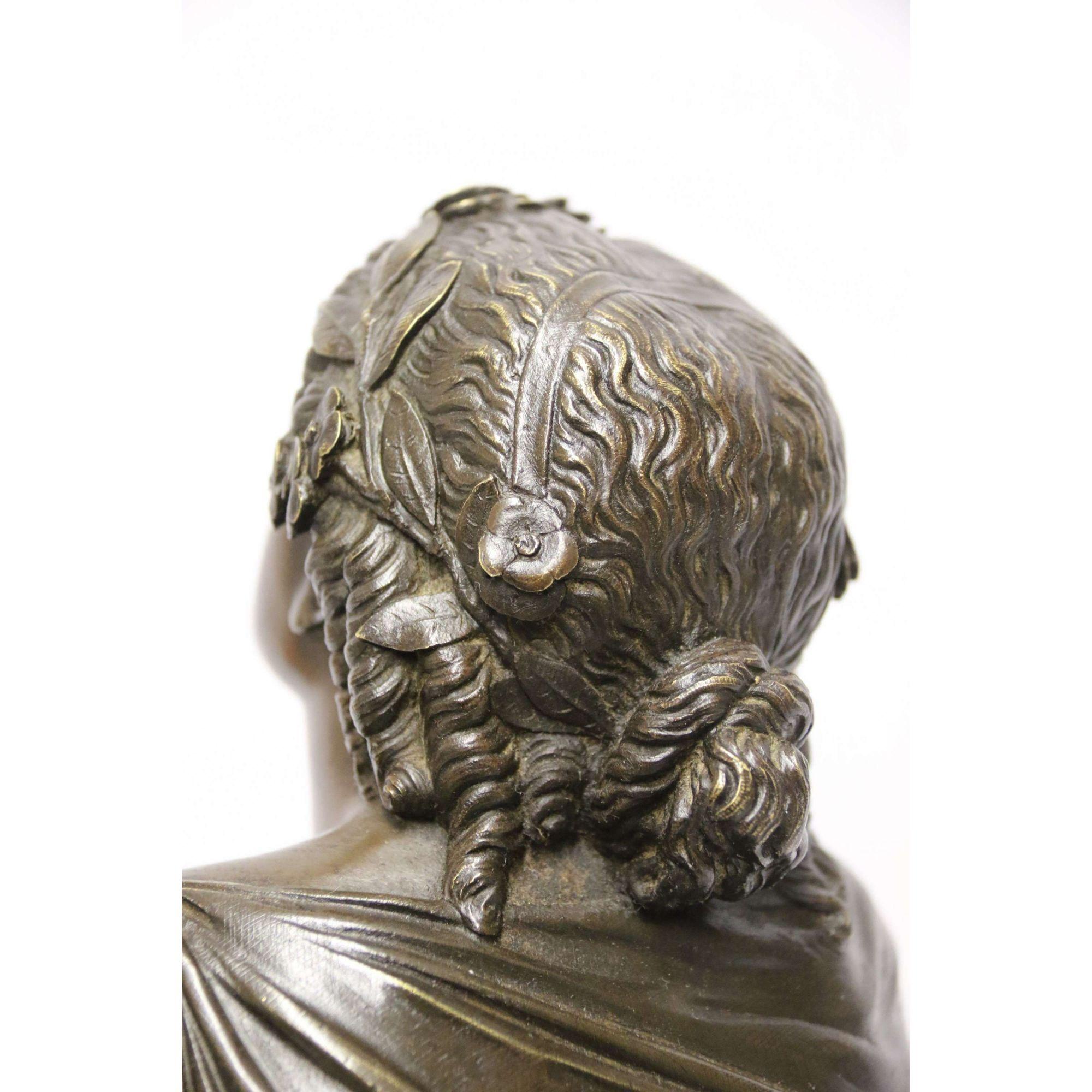 Klassische französische Bronze von Euterpe aus dem 19. Jahrhundert von Pierre Alexander Schoenewerk im Angebot 10