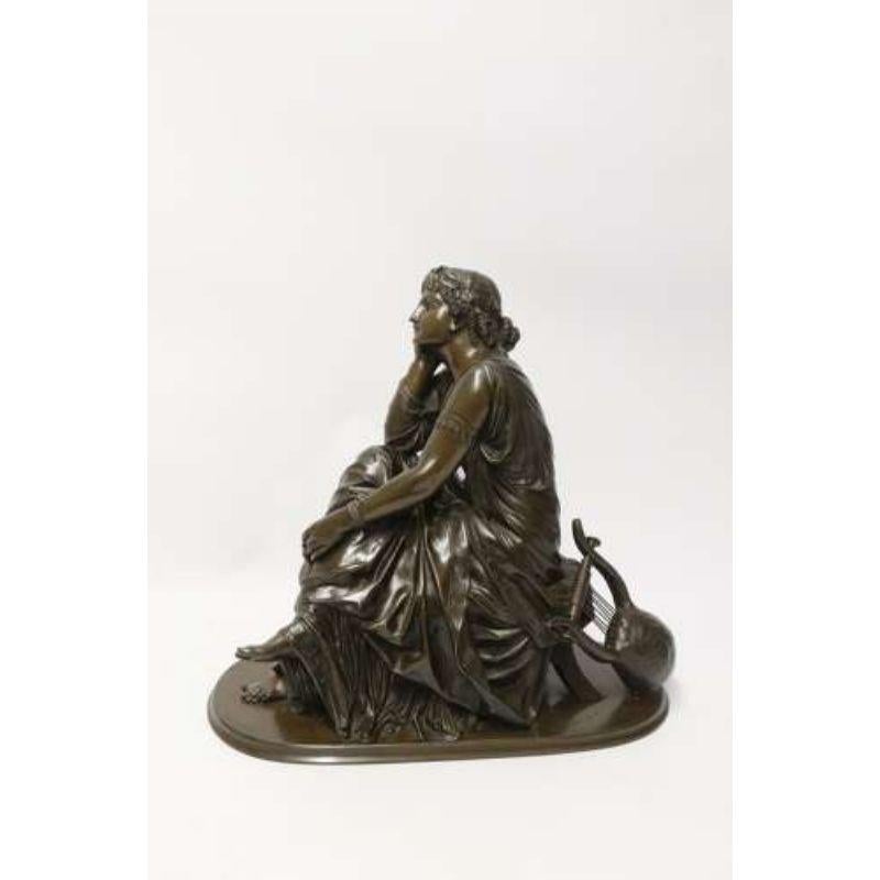 bronze classique français du 19ème siècle représentant Euterpe par Pierre Alexander Schoenewerk

Une grande étude française en bronze, très finement sculptée et détaillée, de la déesse grecque Euterpe qui était l'une des neuf mousai (muses), la