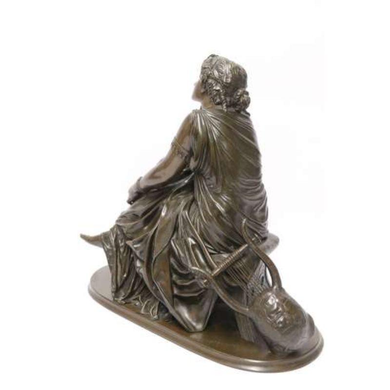 Klassische französische Bronze von Euterpe aus dem 19. Jahrhundert von Pierre Alexander Schoenewerk (Französisch) im Angebot