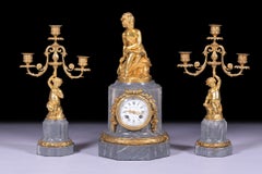 Orologio francese del XIX secolo con guarnizione di Prosper Roussel di Parigi