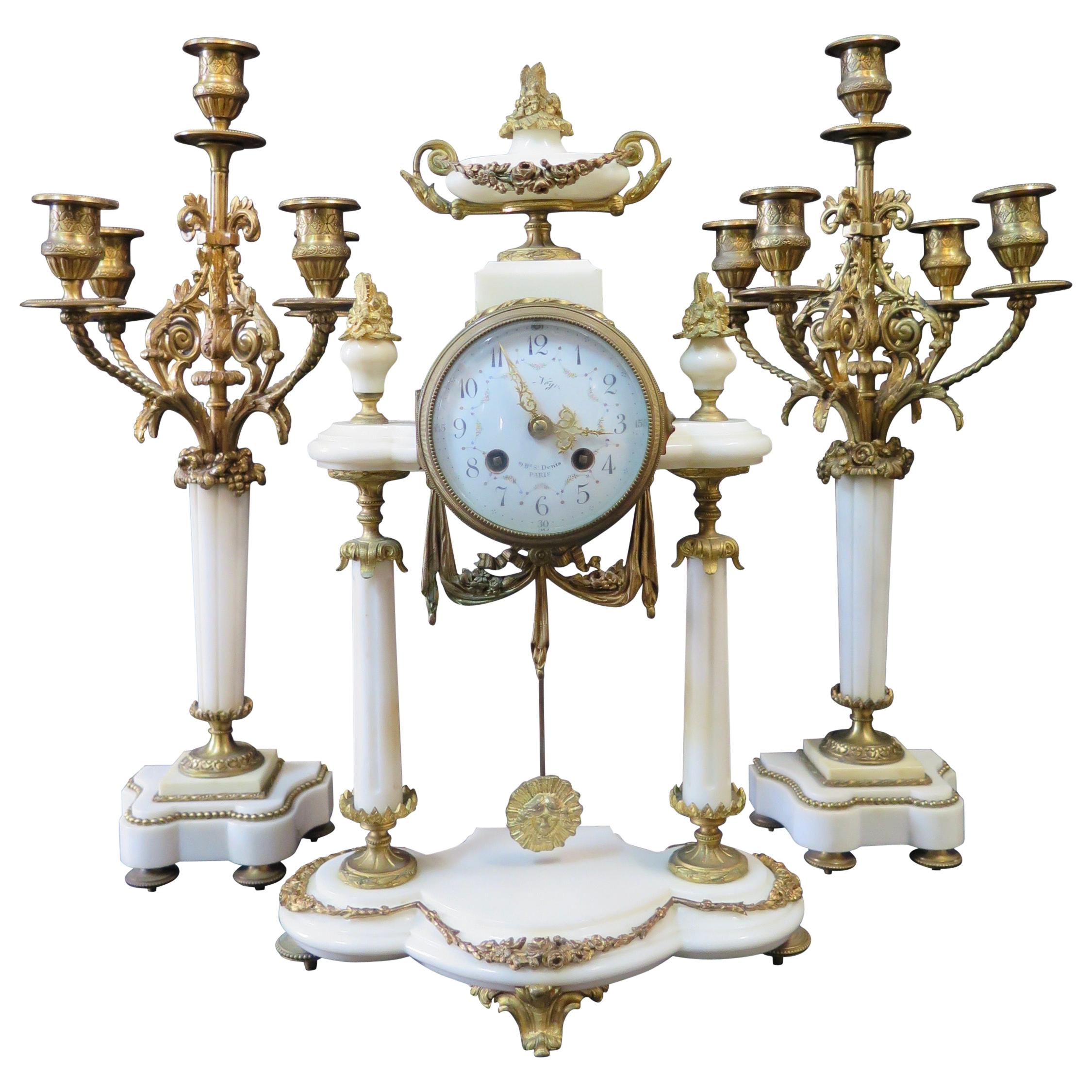 19th Century French Clock Set