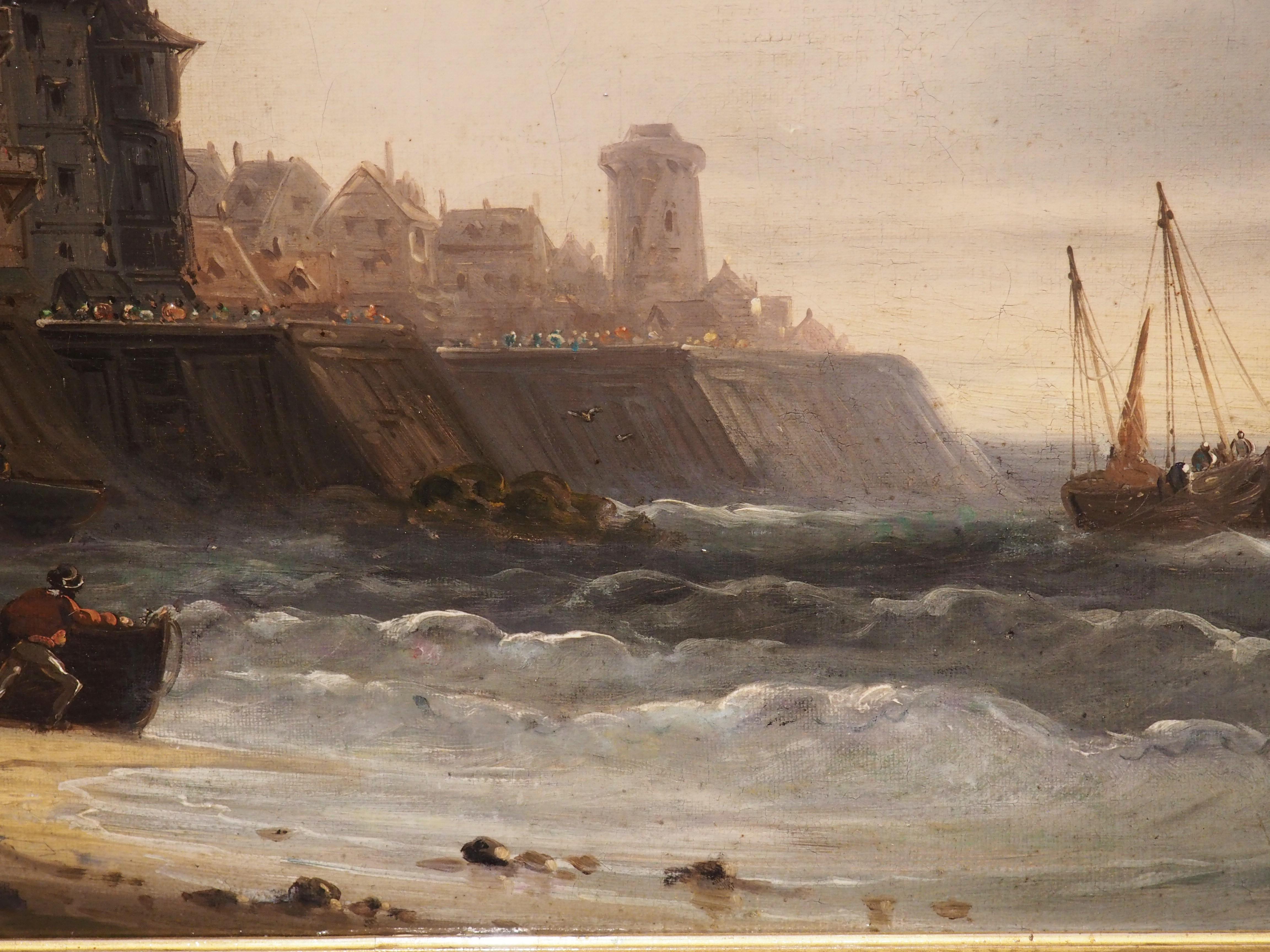 Peinture de paysage côtier français du 19ème siècle, signée Kuwasseg en vente 6