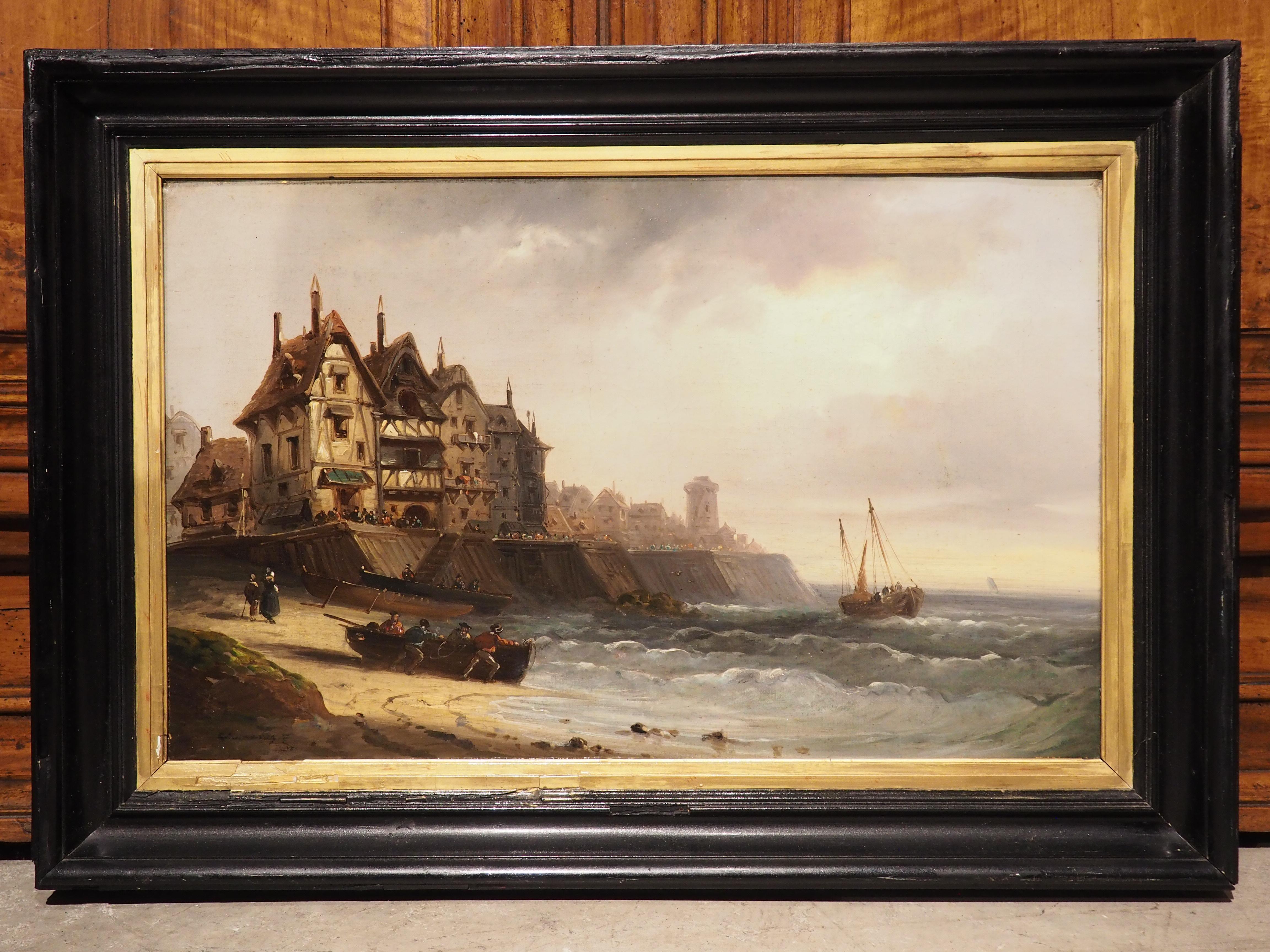 Peinture de paysage côtier français du 19ème siècle, signée Kuwasseg en vente 10