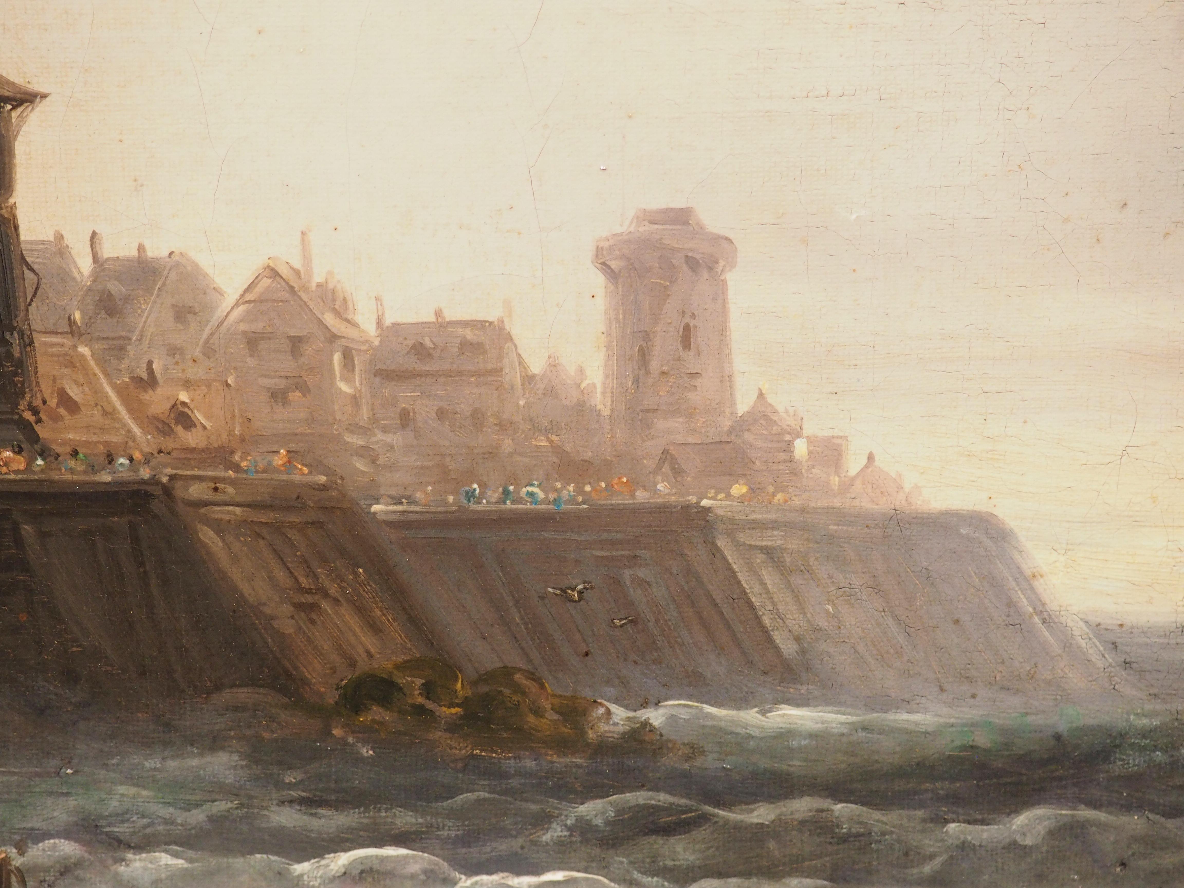 Peinture de paysage côtier français du 19ème siècle, signée Kuwasseg en vente 1