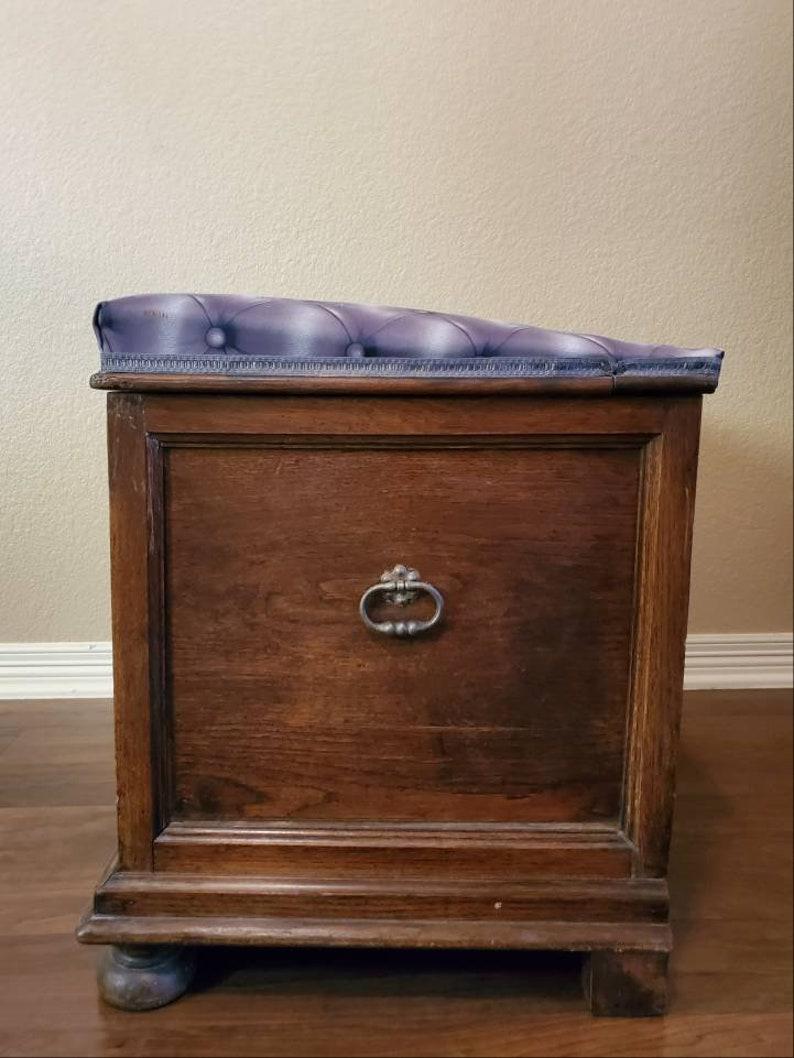 19th Century French Coffer Trunk Now Fahsioned as a Bench For Sale 1