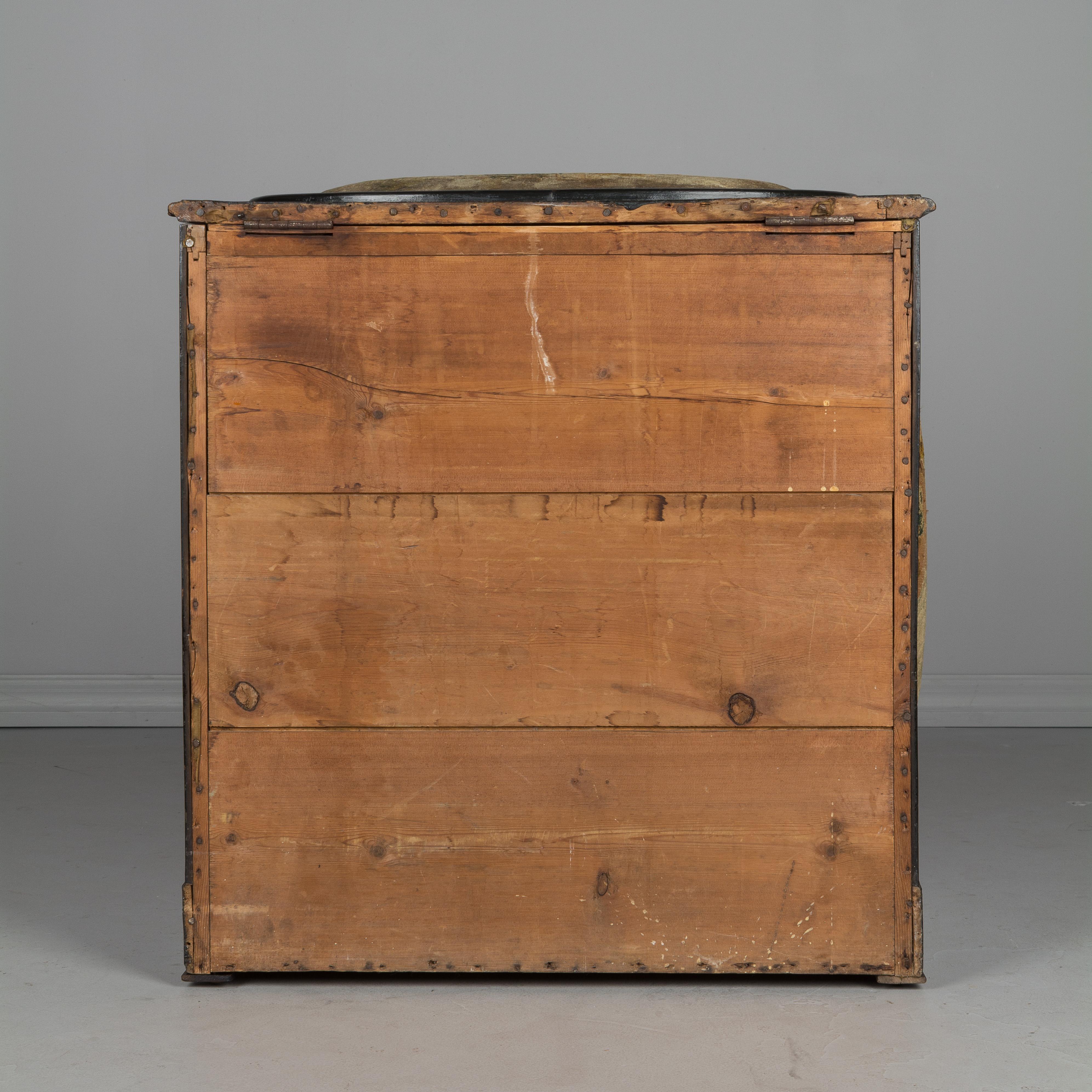 19th Century French Coffer with Tapestry Panels 5