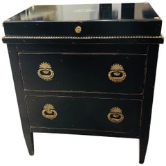 Antique 19th Century French Coiffeuse Chest with 2 Deep Drawers