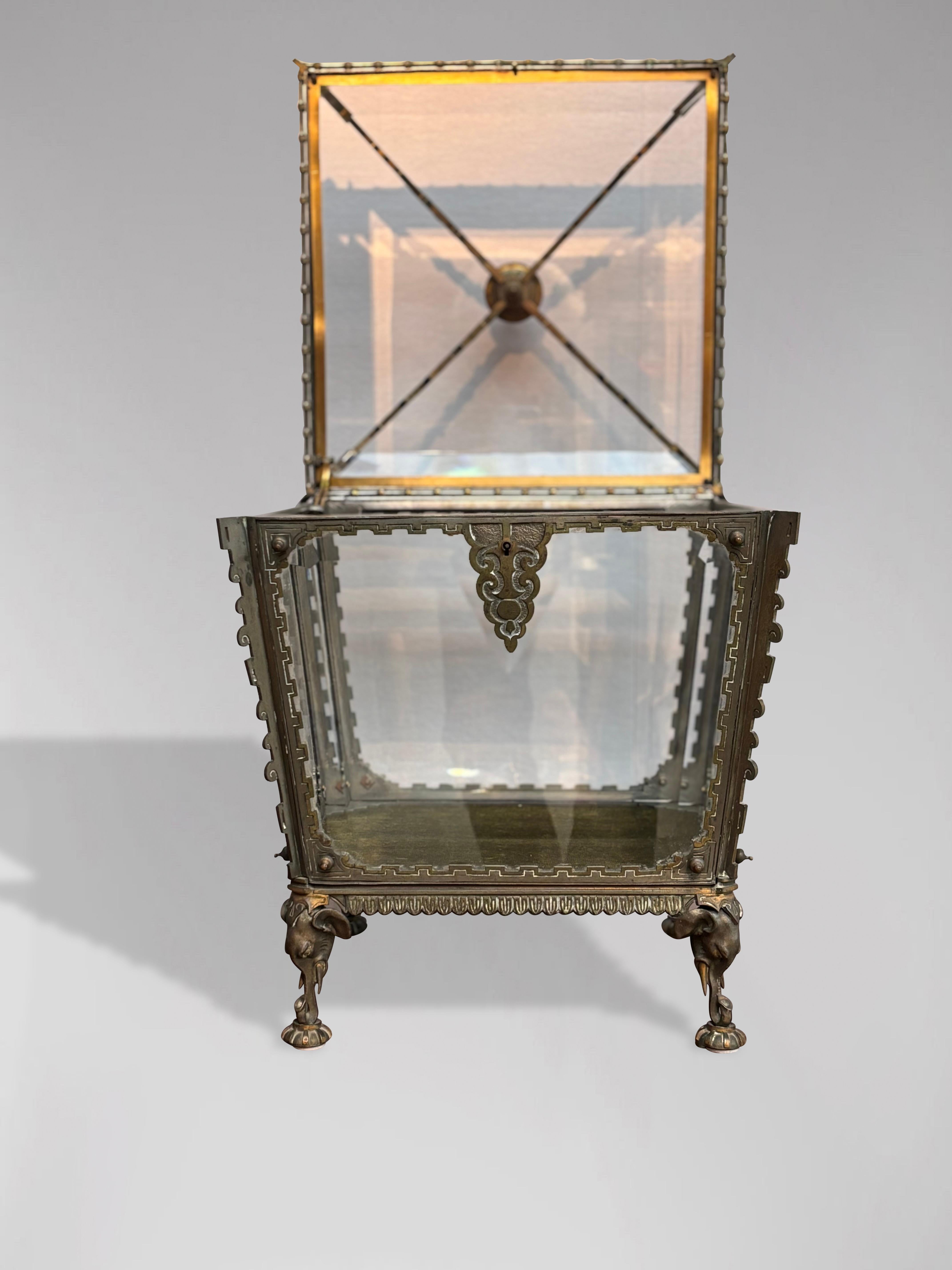 19th Century French Colonial Glass Cave à Liqueur Tantalus For Sale 12