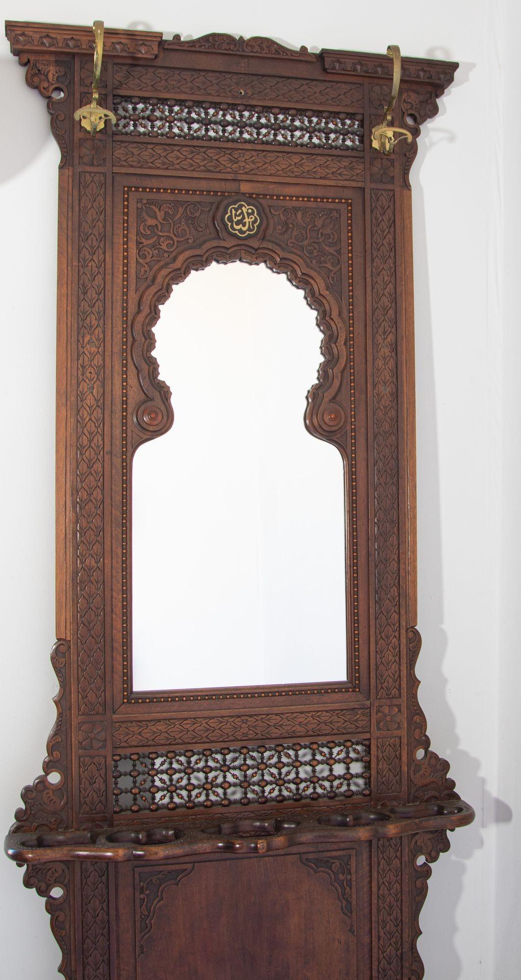 19th Century French Colonial Moorish Style Hall Tree For Sale 13