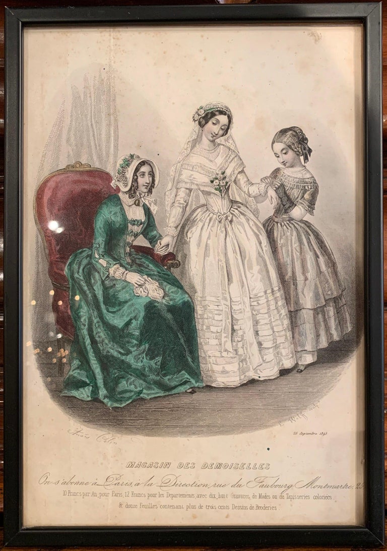 19th Century French Color Men And Women Fashion Prints