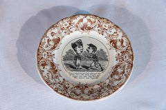 Französische „Comique“-Teller des 19. Jahrhunderts von Sarreguemines