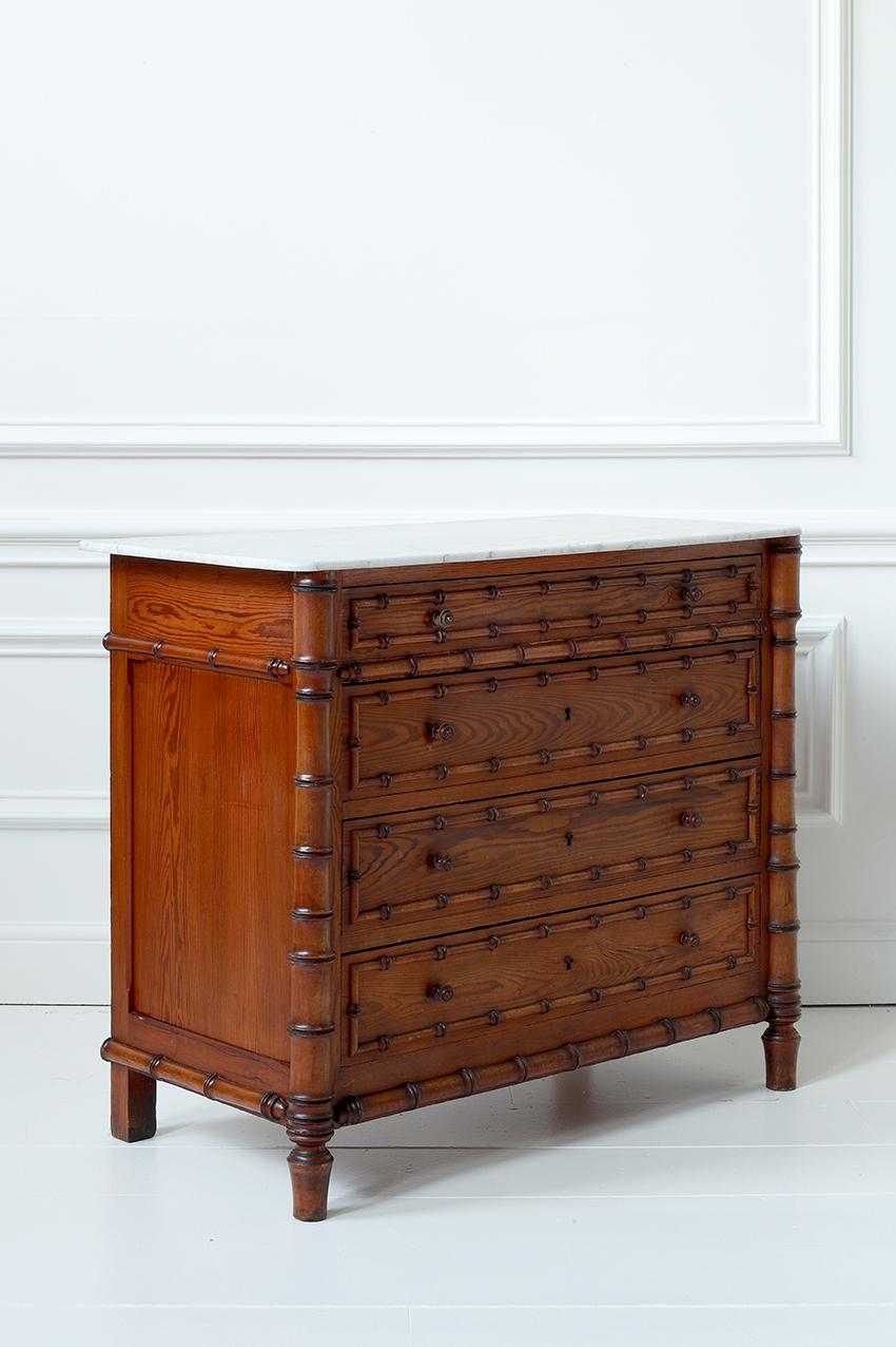 19th Century French Commode with Marble Top For Sale 1