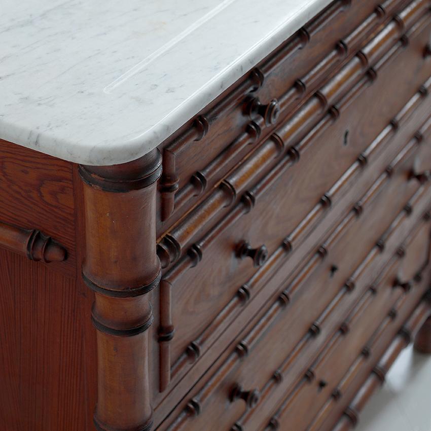 19th Century French Commode with Marble Top For Sale 2