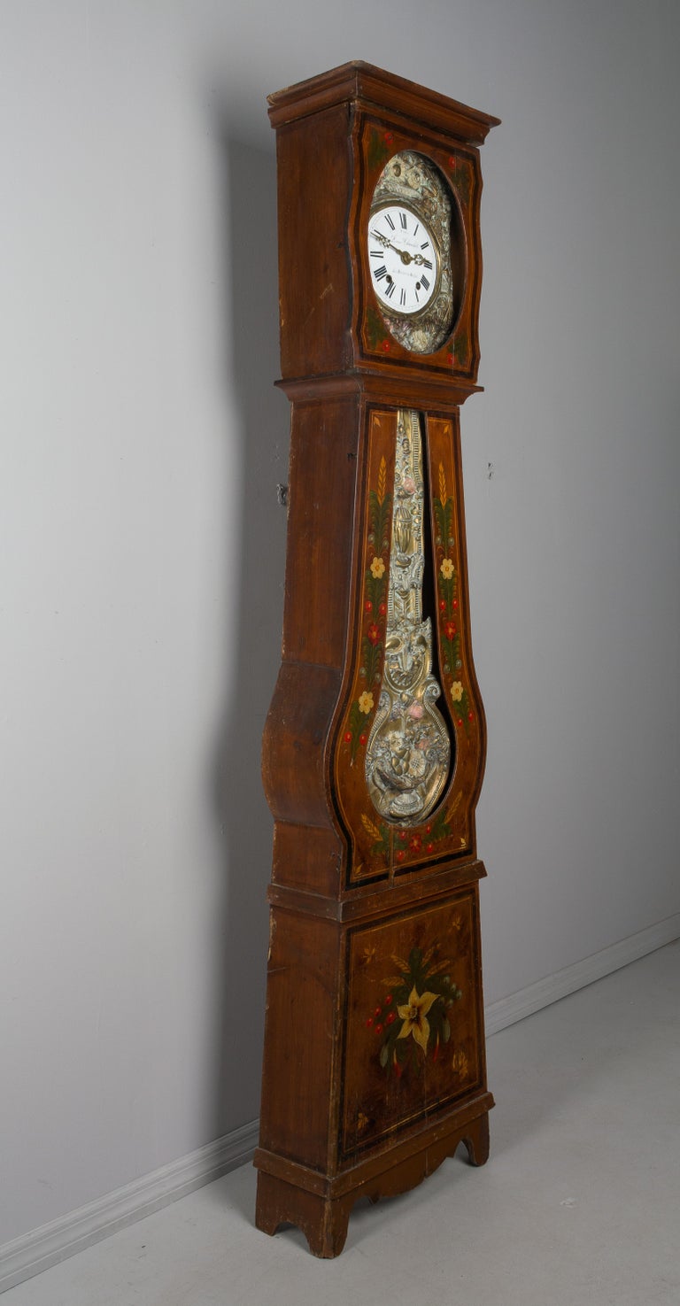 19th Century French Comtoise Grandfather Clock at 1stDibs