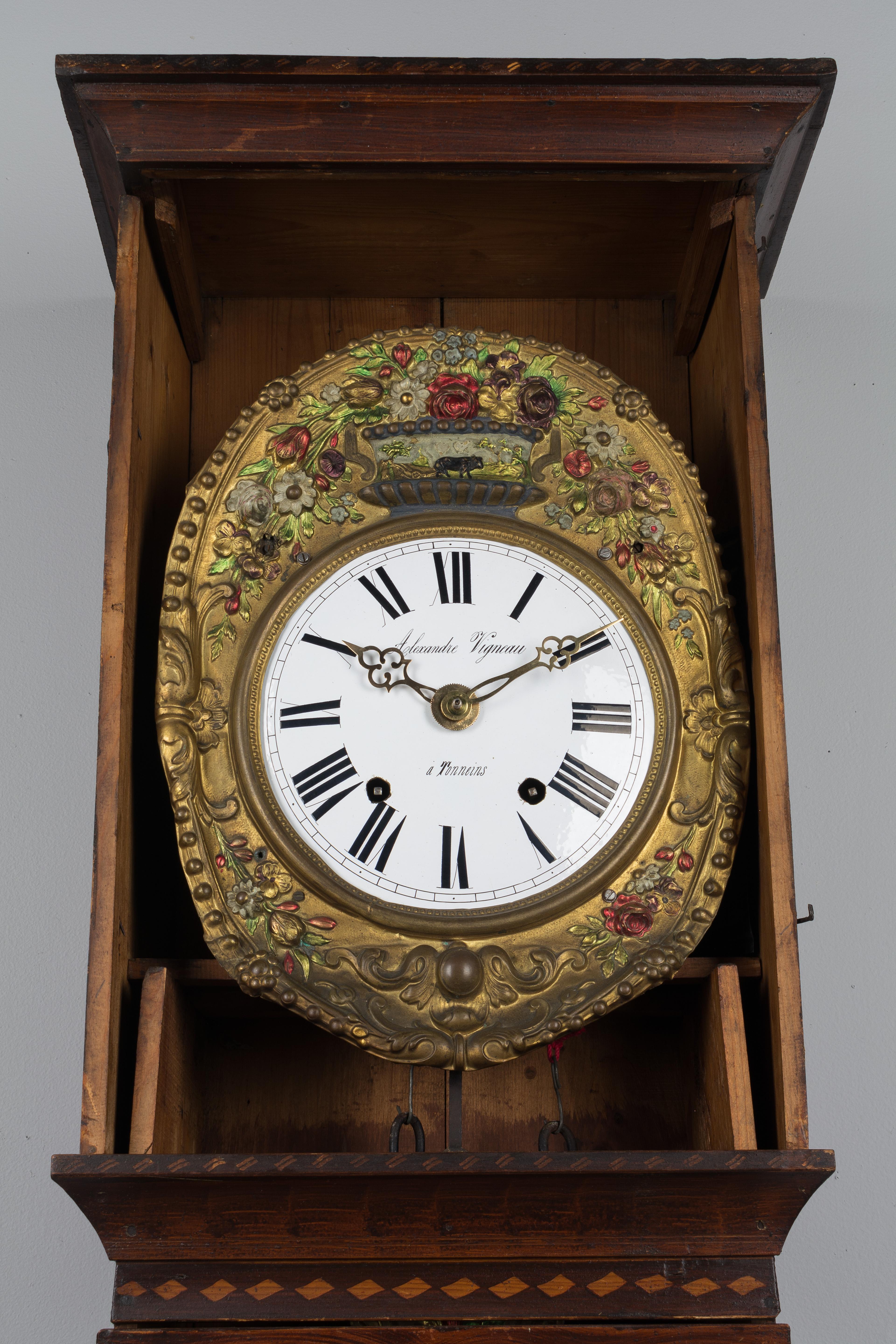 Provincial français horloge comtoise du 19ème siècle
