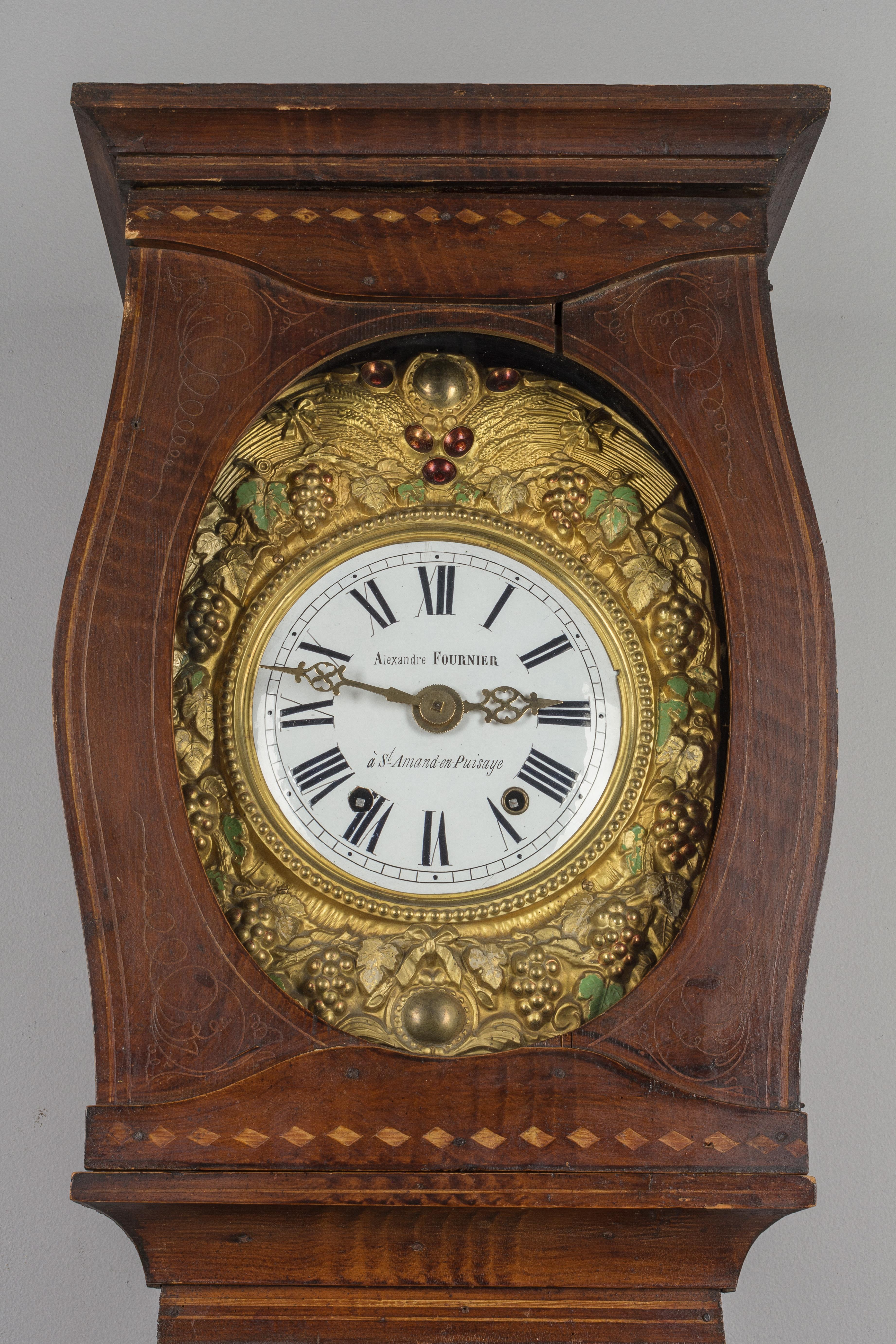 Französische Comtoise-Grandfather-Uhr aus dem 19. Jahrhundert (Französische Provence) im Angebot