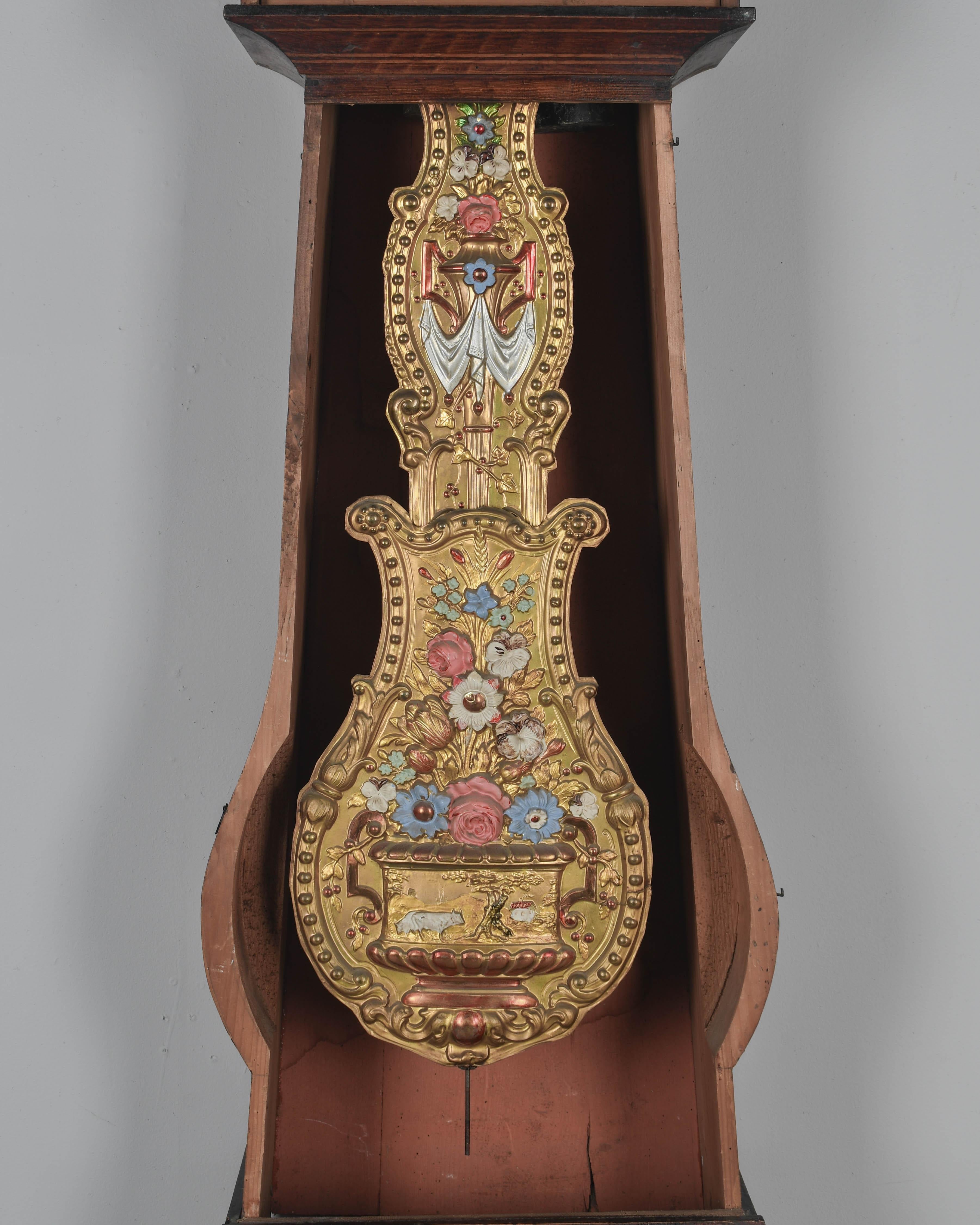 19th Century French Comtoise Grandfather Clock In Good Condition For Sale In Winter Park, FL