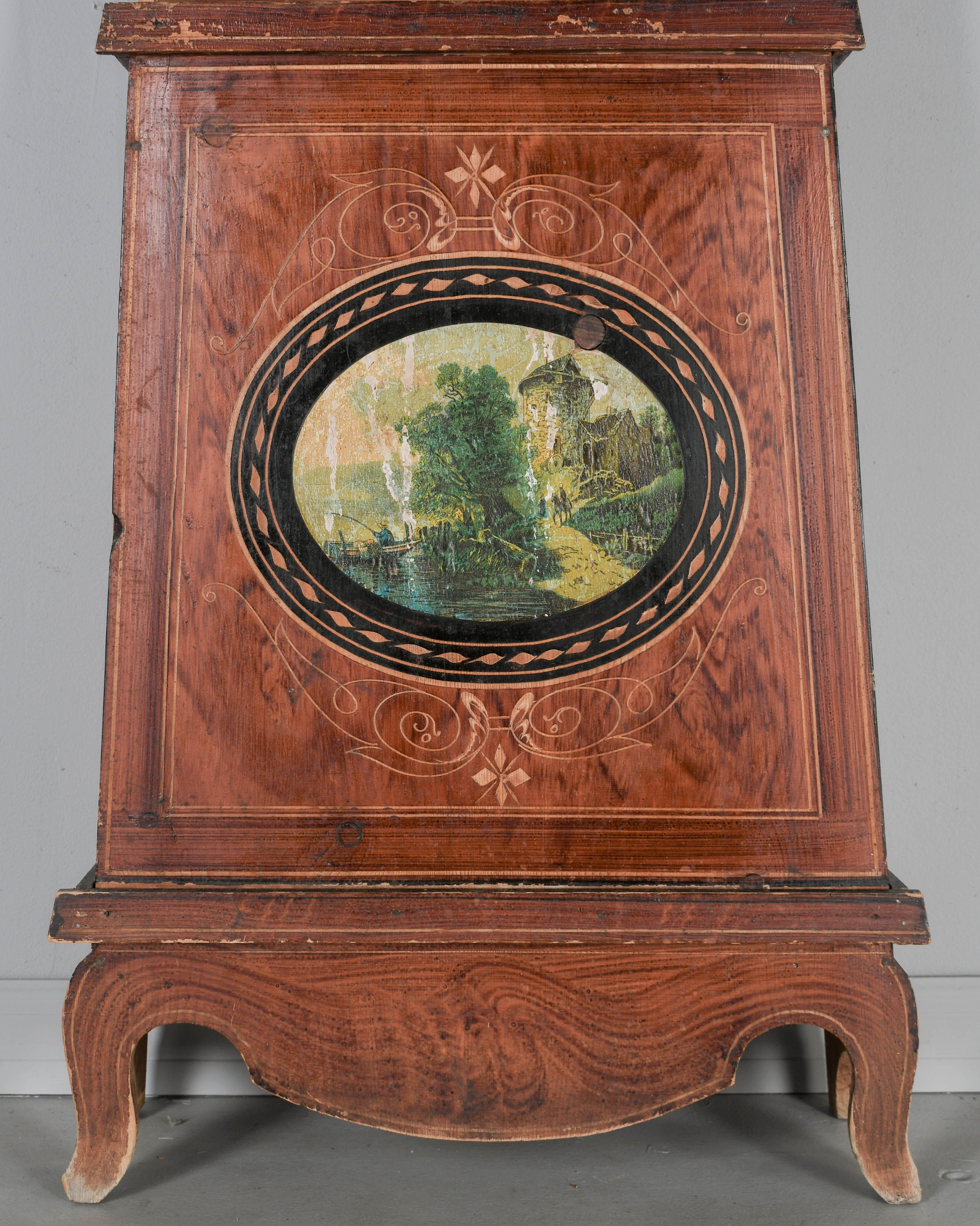 19th Century French Comtoise Grandfather Clock In Good Condition For Sale In Winter Park, FL