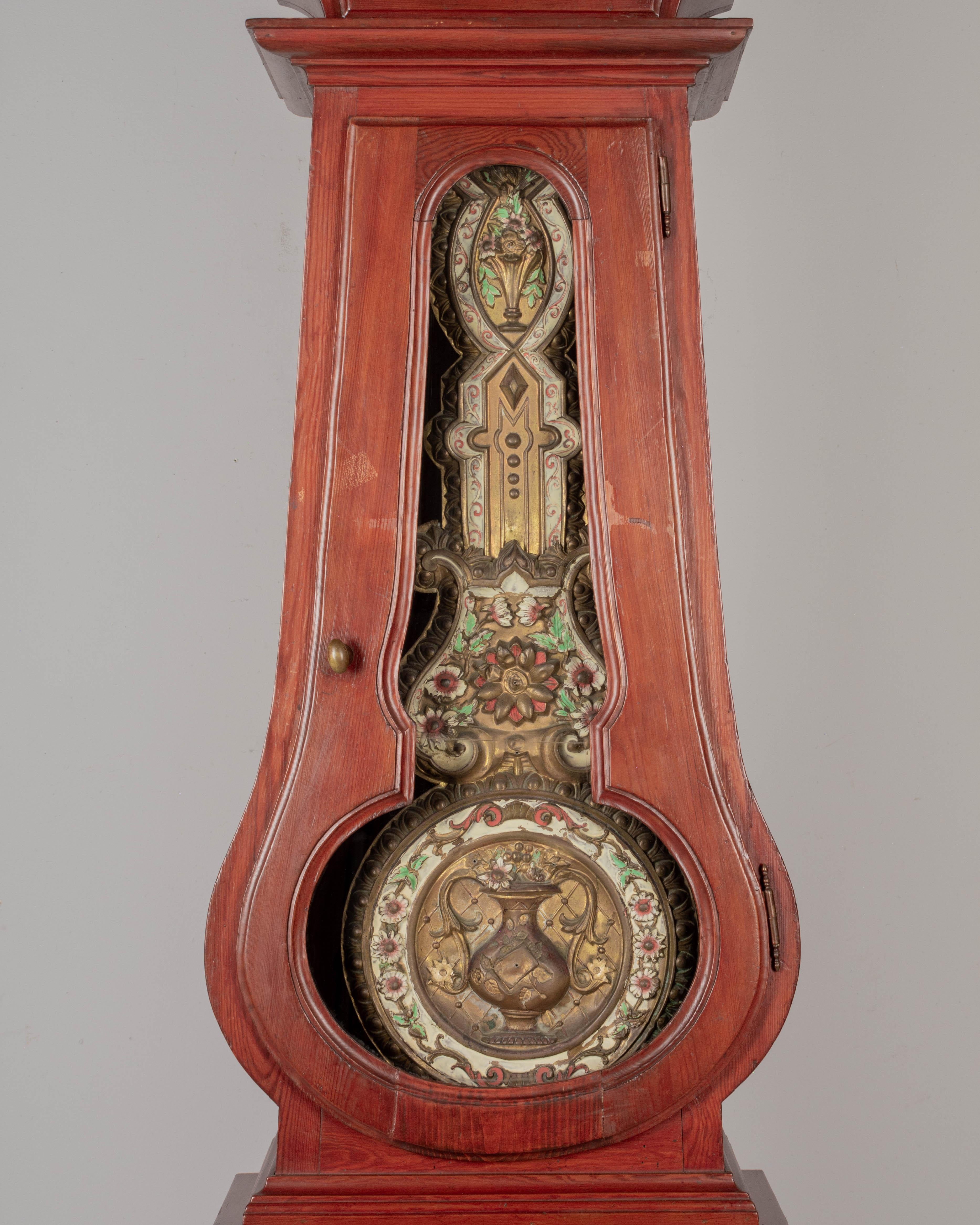 Französische Comtoise-Grandfather-Uhr aus dem 19. Jahrhundert im Zustand „Gut“ im Angebot in Winter Park, FL