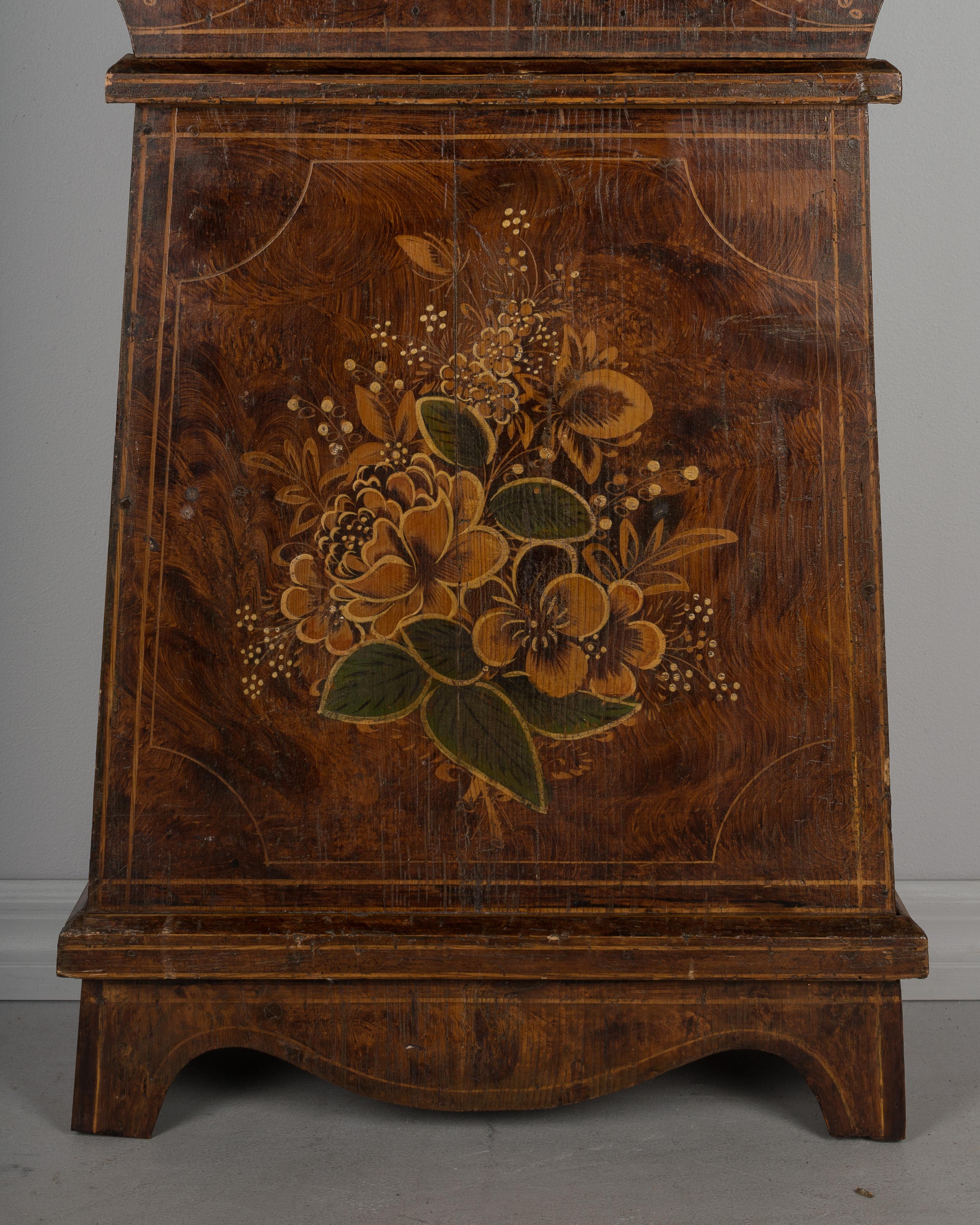 19th Century French Comtoise Grandfather Clock 1