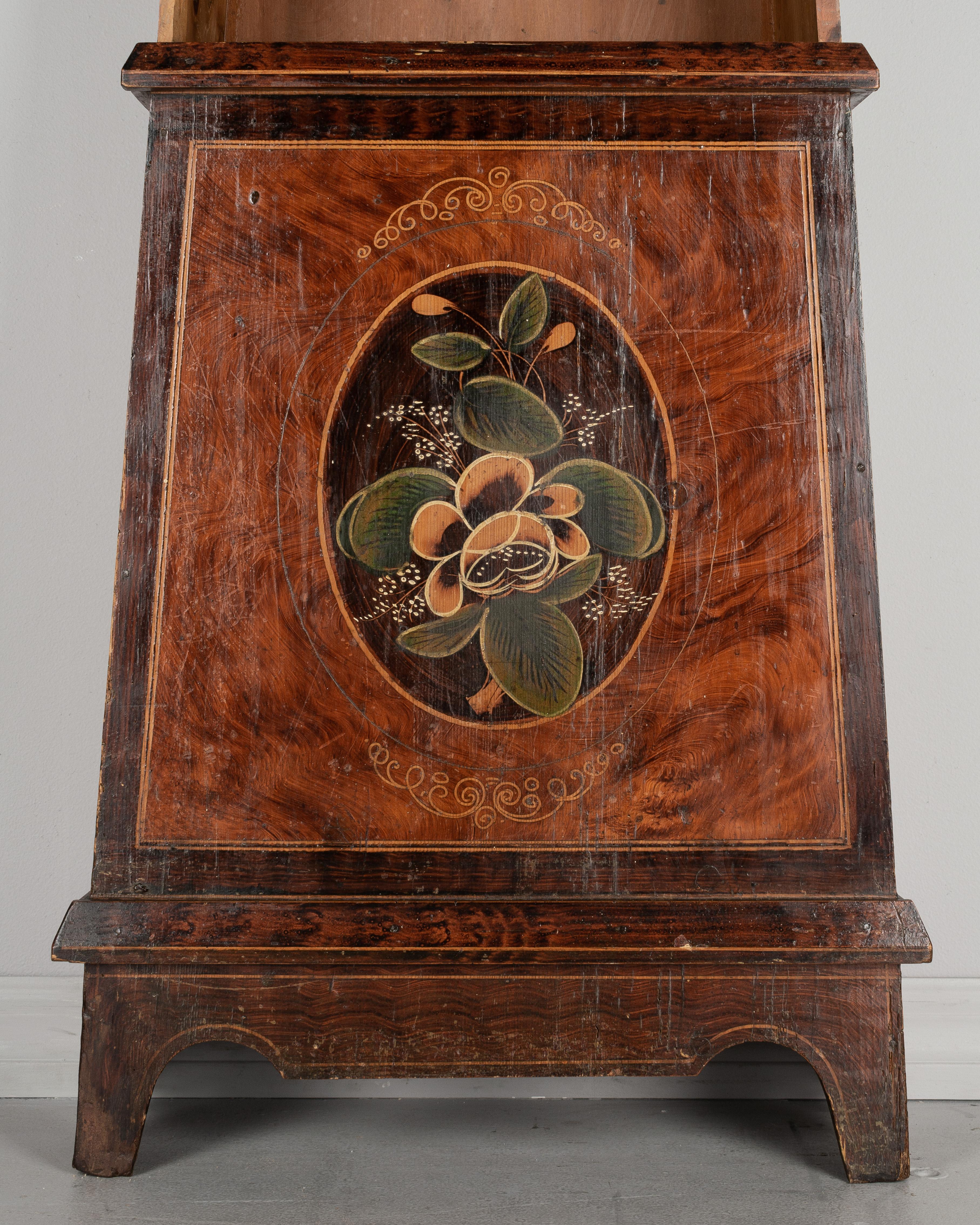 19th Century French Comtoise Grandfather Clock 1