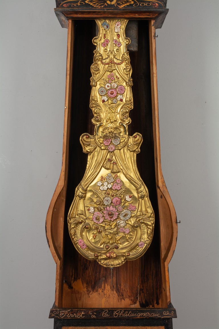 19th Century French Comtoise Grandfather Clock For Sale 2
