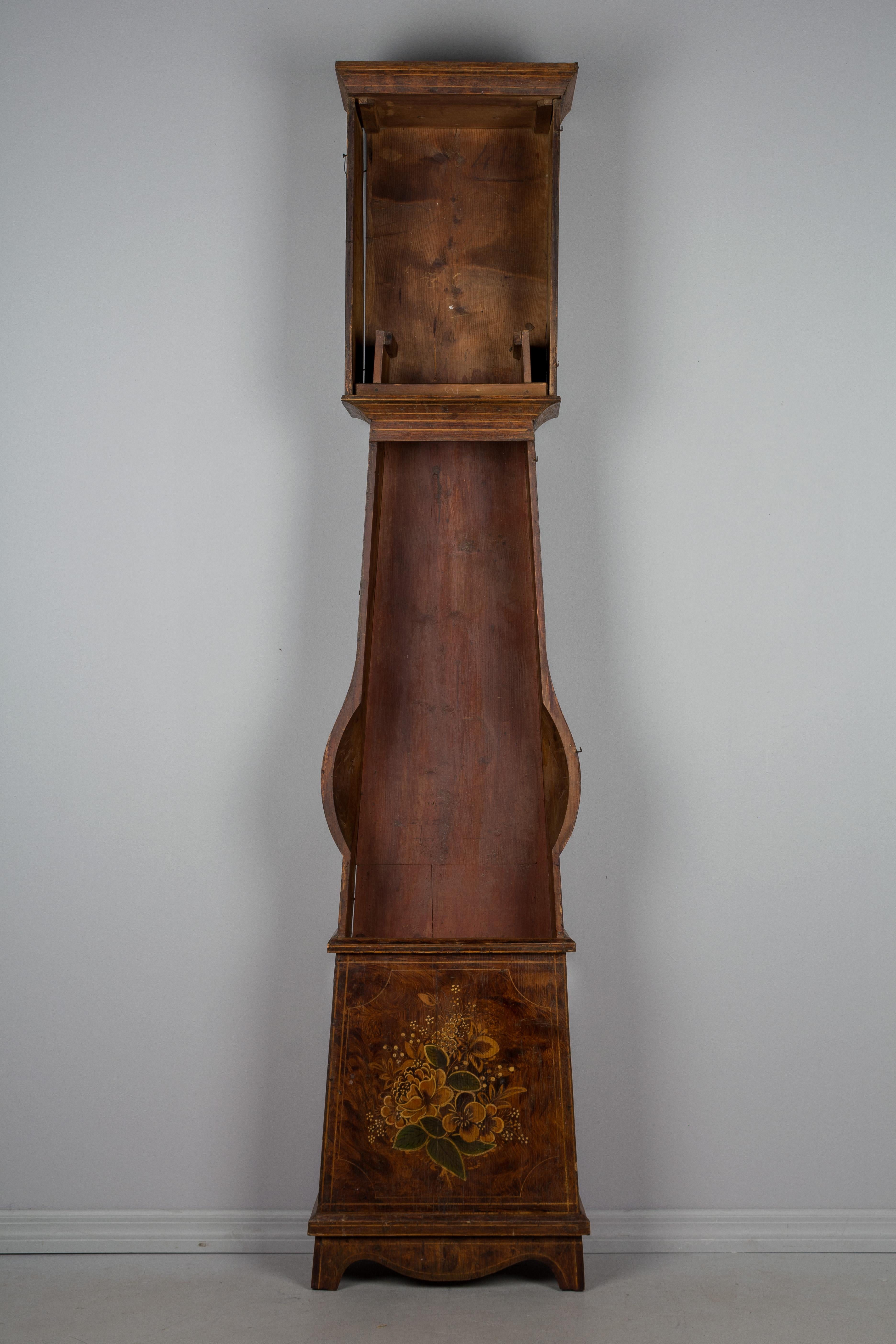 19th Century French Comtoise Grandfather Clock 3