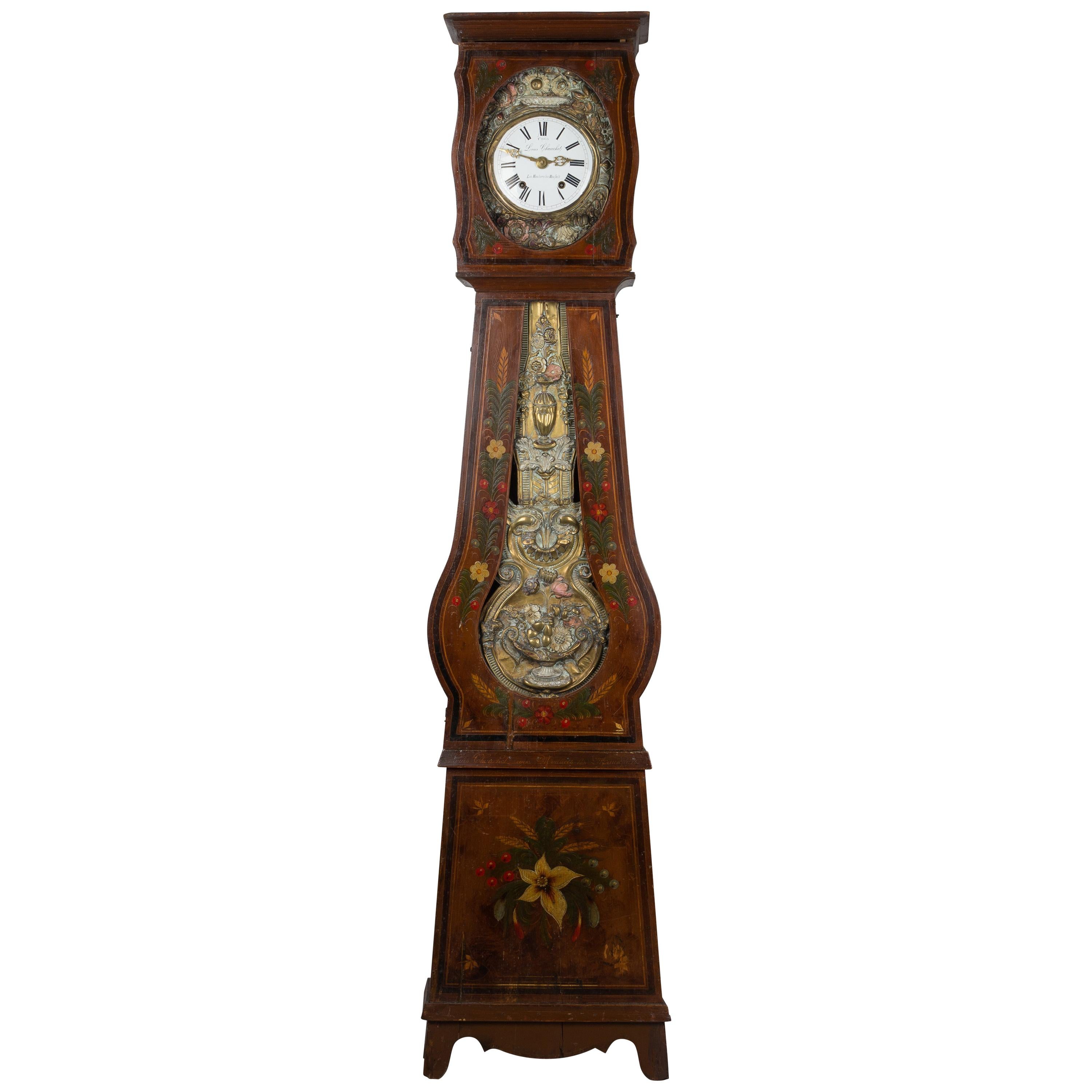 19th Century French Comtoise Grandfather Clock at 1stDibs french