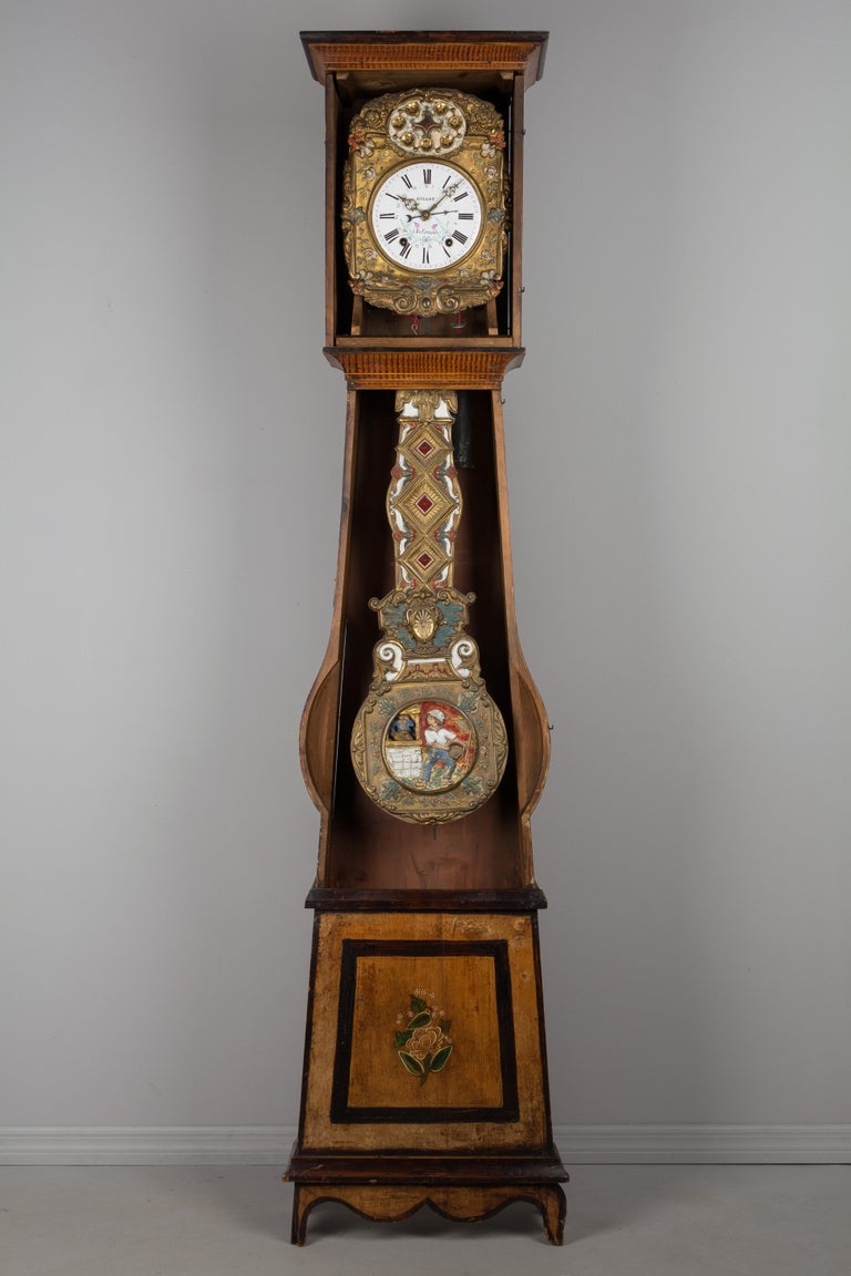 19th Century French Comtoise Grandfather Clock with Automate Pendulum at 1stDibs comtoise