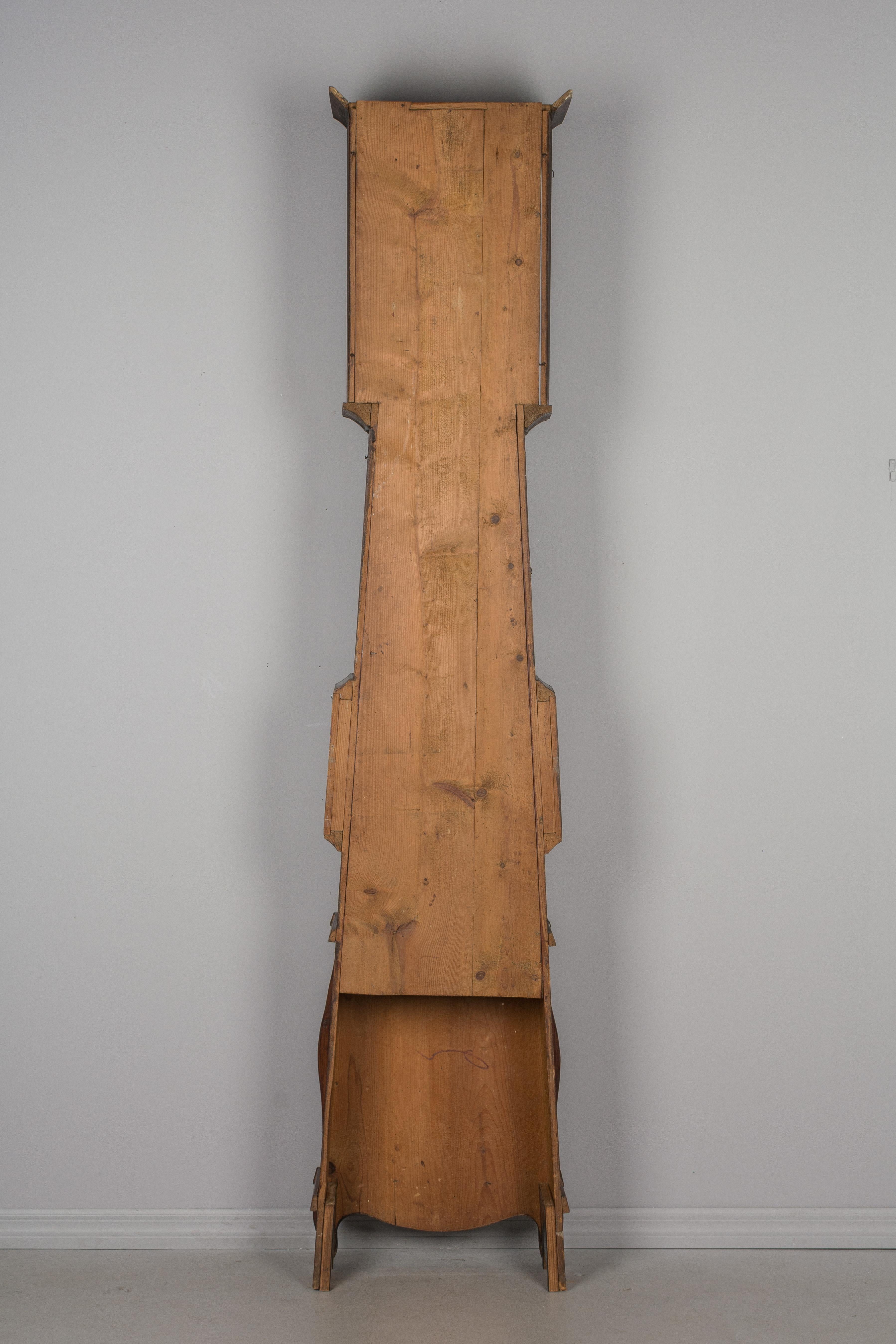 19th Century French Comtoise Grandfather Clock with Automated Pendulum 2