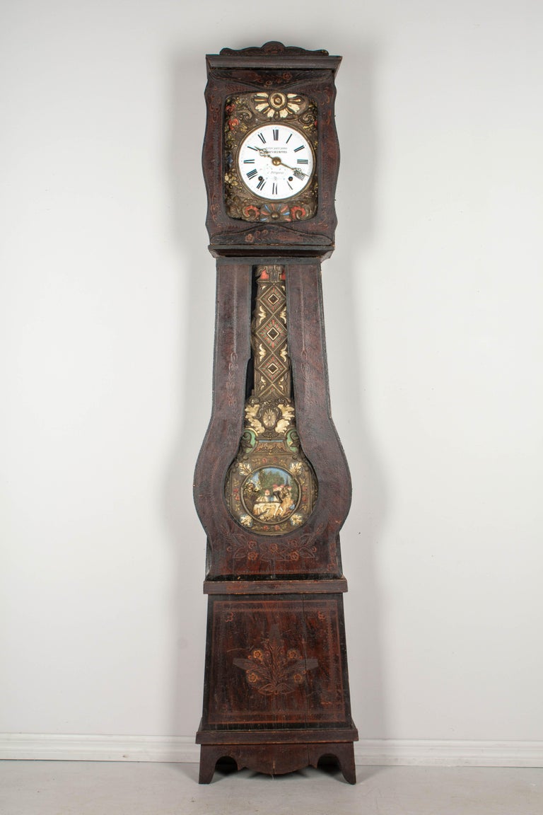 Horloge de grand-père française du 19ème siècle en comtoise avec pendule  automatique En vente sur 1stDibs | horloge comtoise 18ème siècle prix,  horloge comtoise ancienne 19ème, horloge de parquet