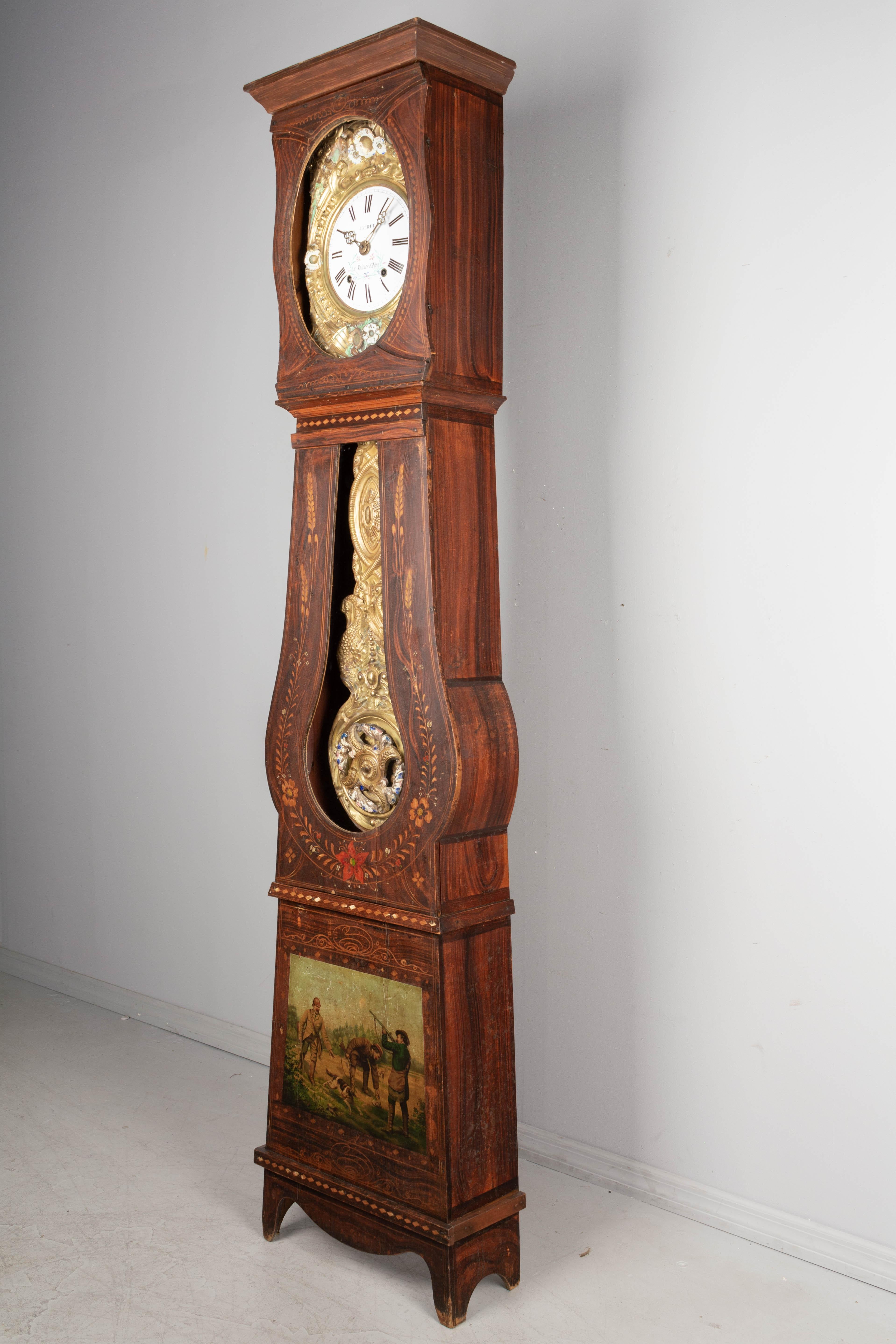 4.2017 A CREMAILLERE pour Horloge Comtoise    old french clock uhr pendulum 