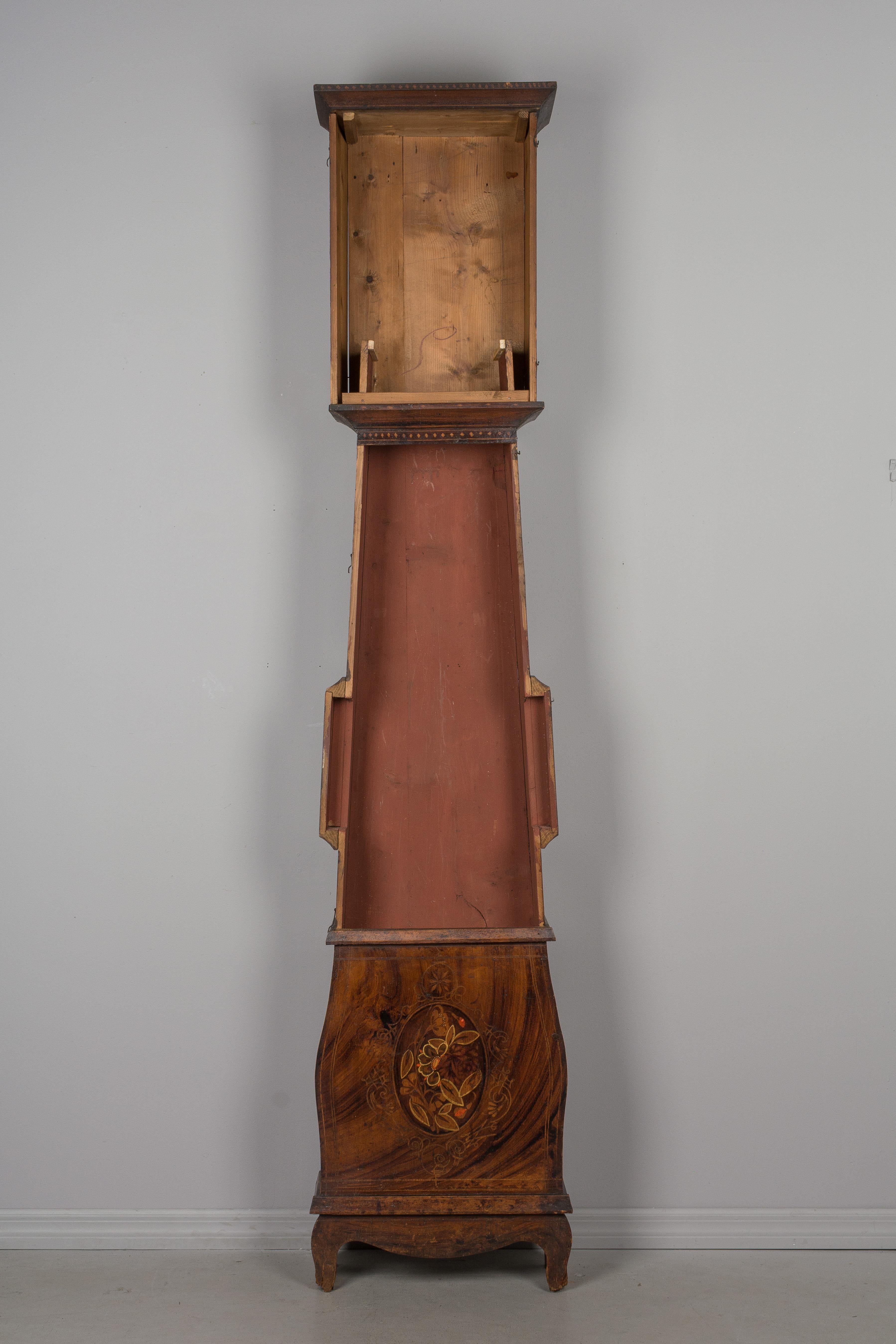 19th Century French Comtoise Grandfather Clock with Automated Pendulum 1