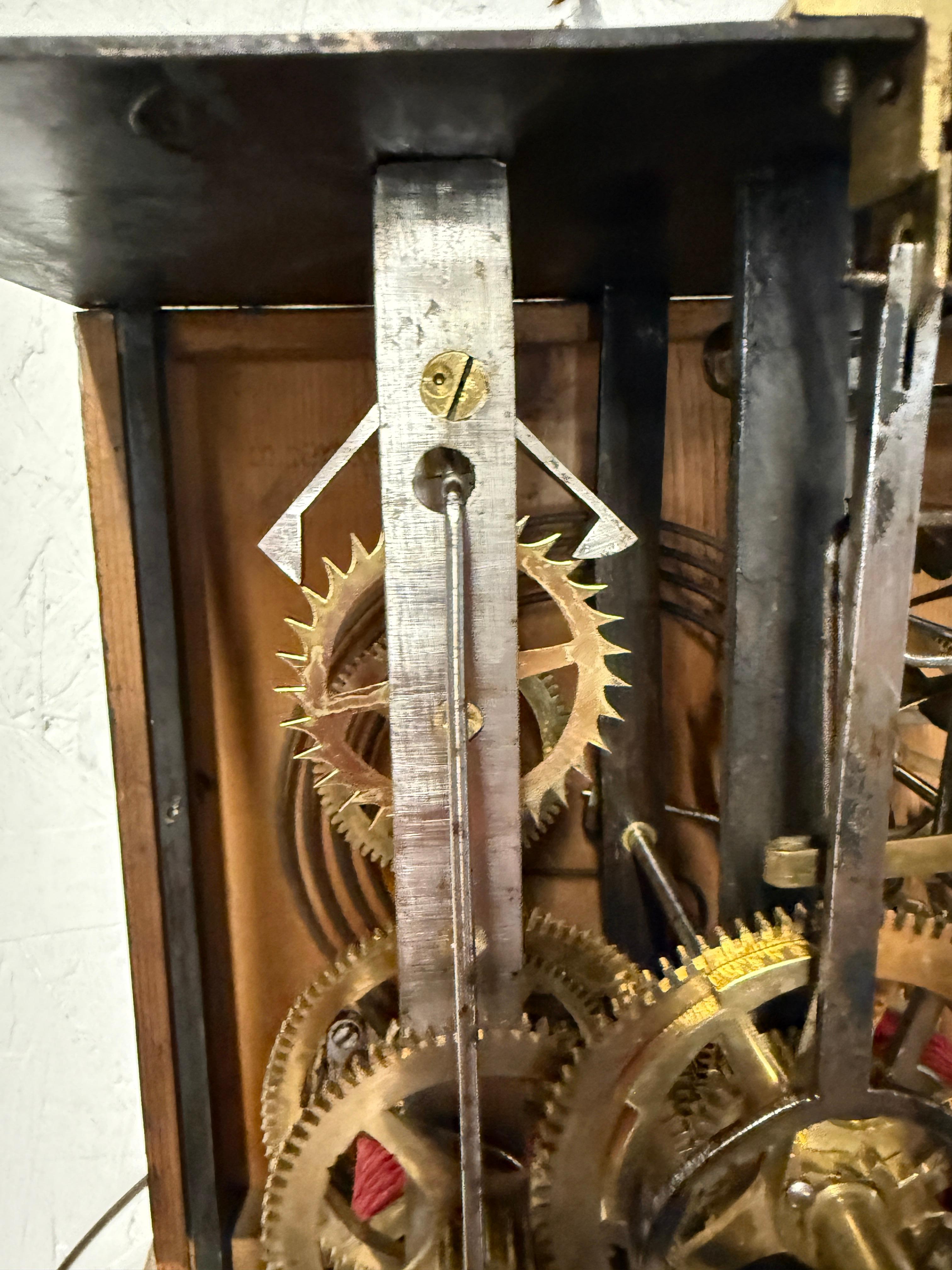 19th Century French Comtoise or Morbier Grandfather Clock For Sale 5