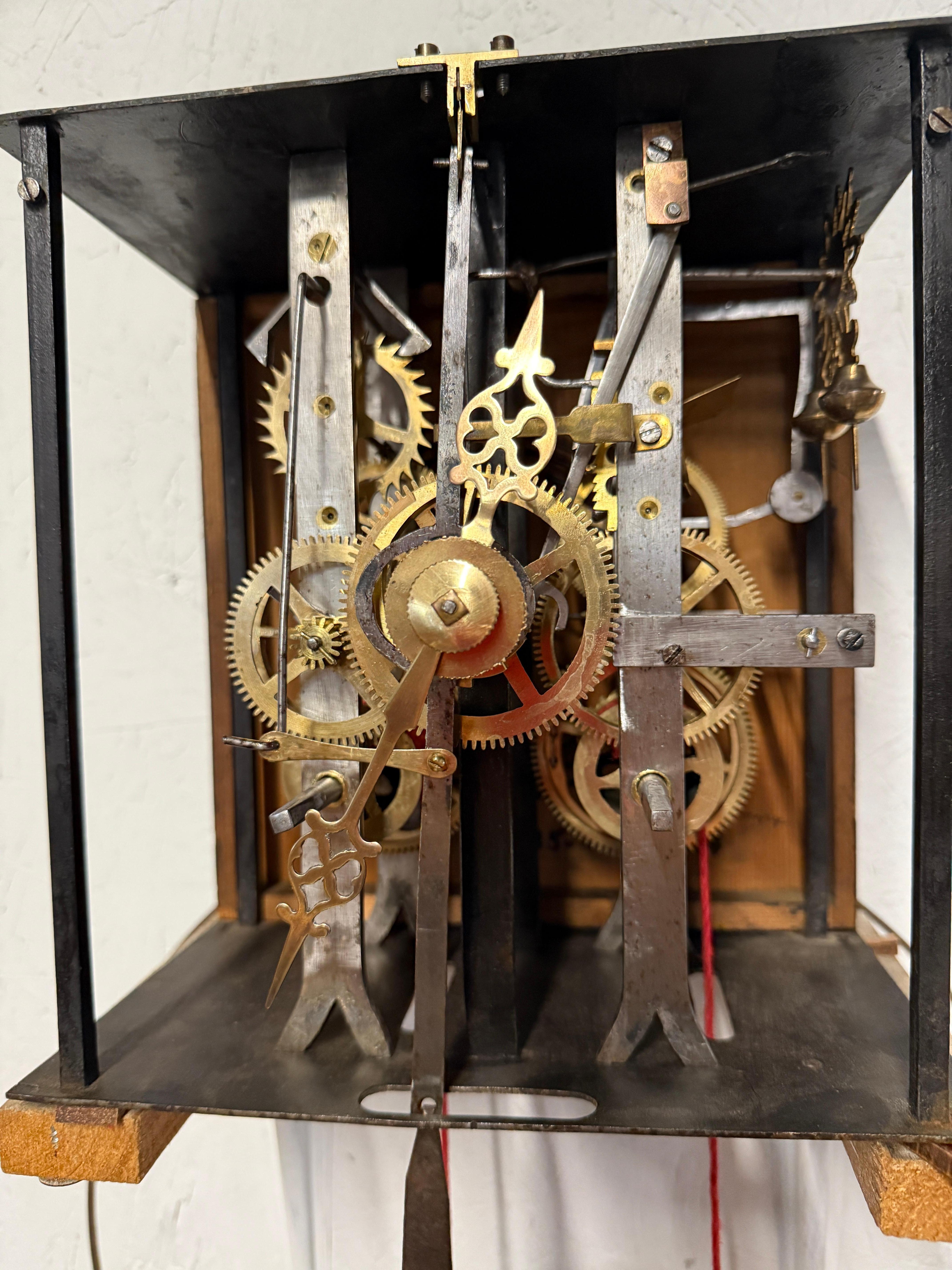 19th Century French Comtoise or Morbier Grandfather Clock For Sale 9