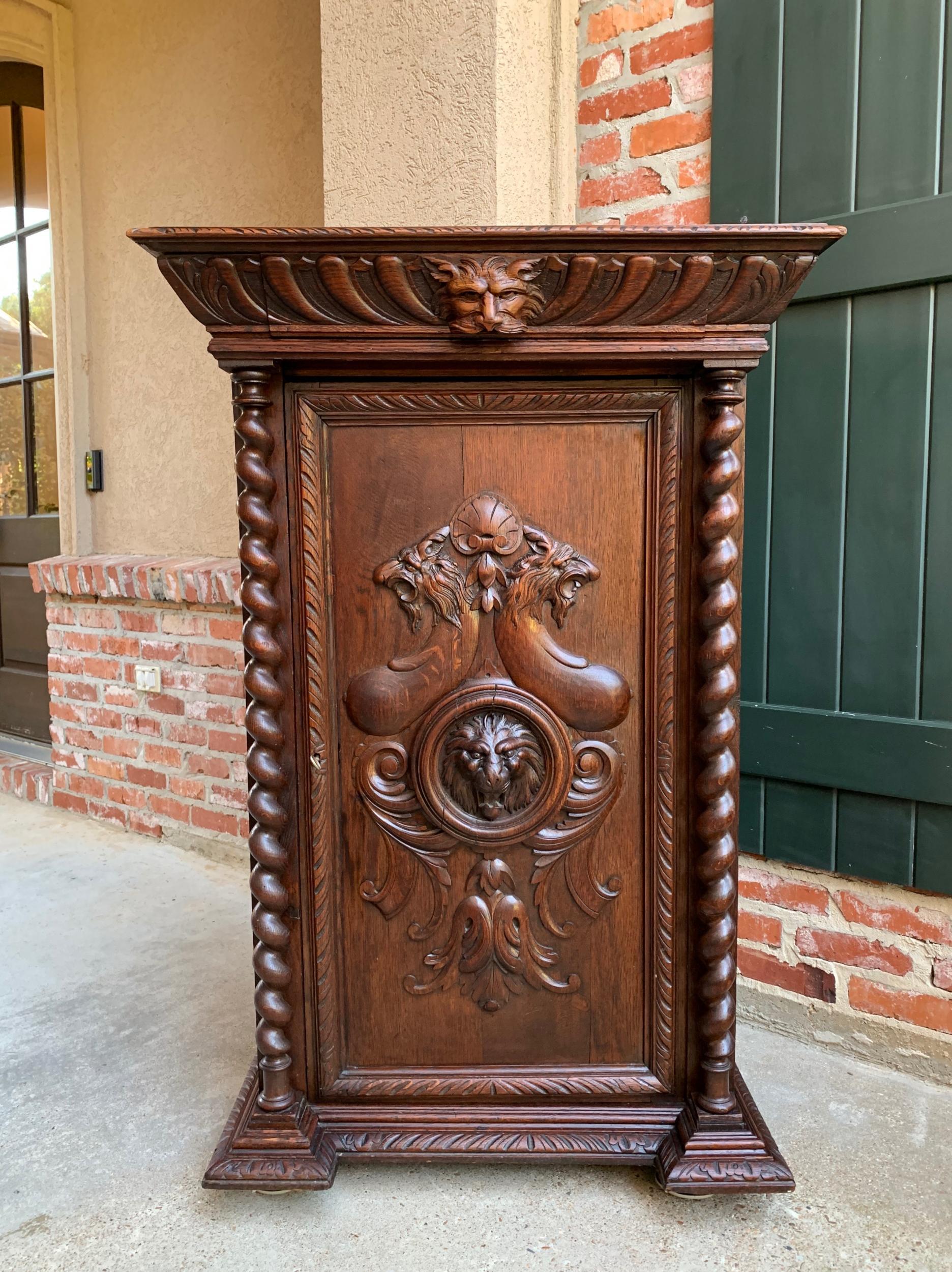 ~Direct from France~
~Gorgeous antique carved French ‘confiturier’ or jam cabinet~
~These cabinets are one of your most requested antiques, as they have so many uses in today’s home! From a vanity in the bath, to the kitchen, the foyer with a