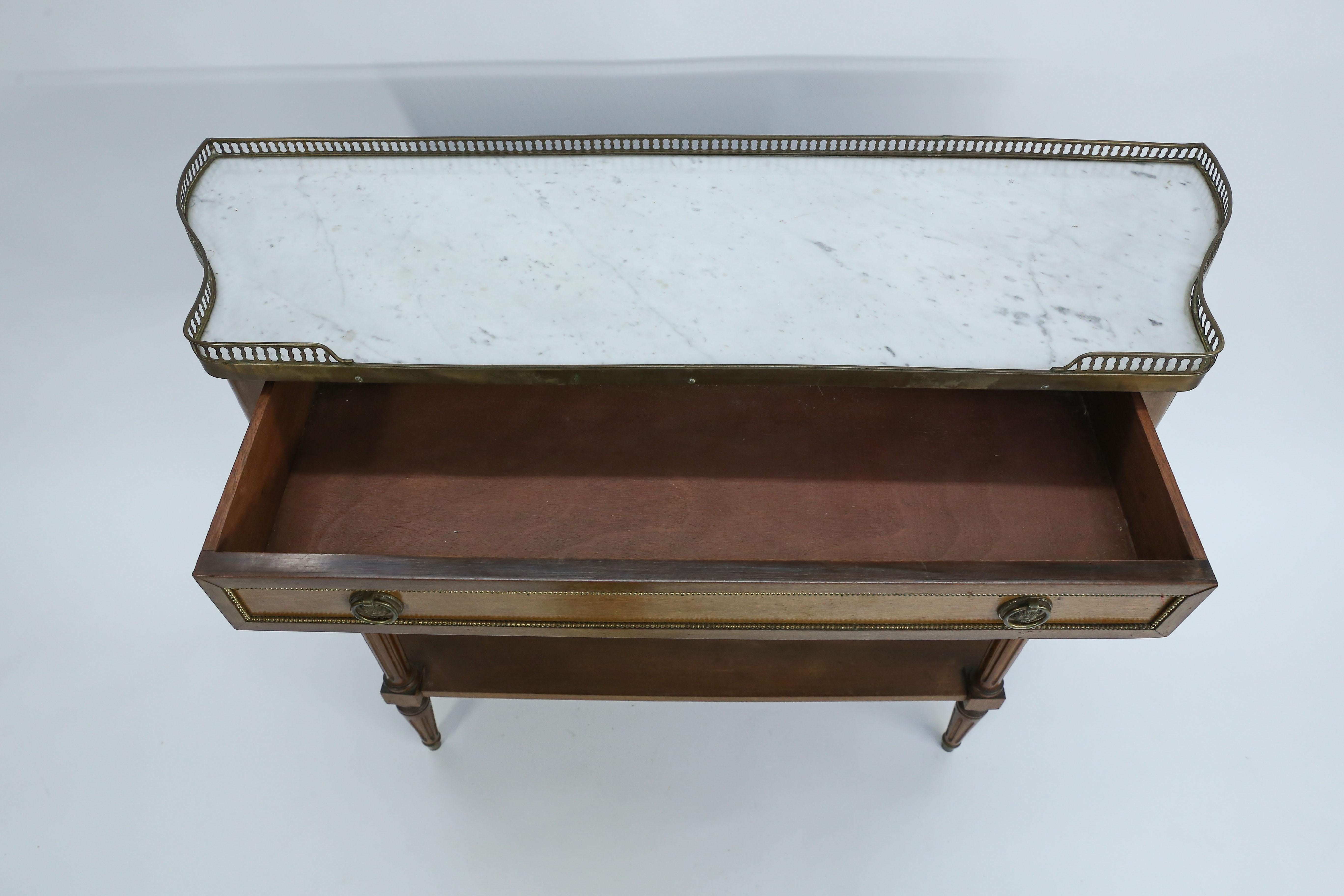 19th Century French Console, Carrera Marble Top 5