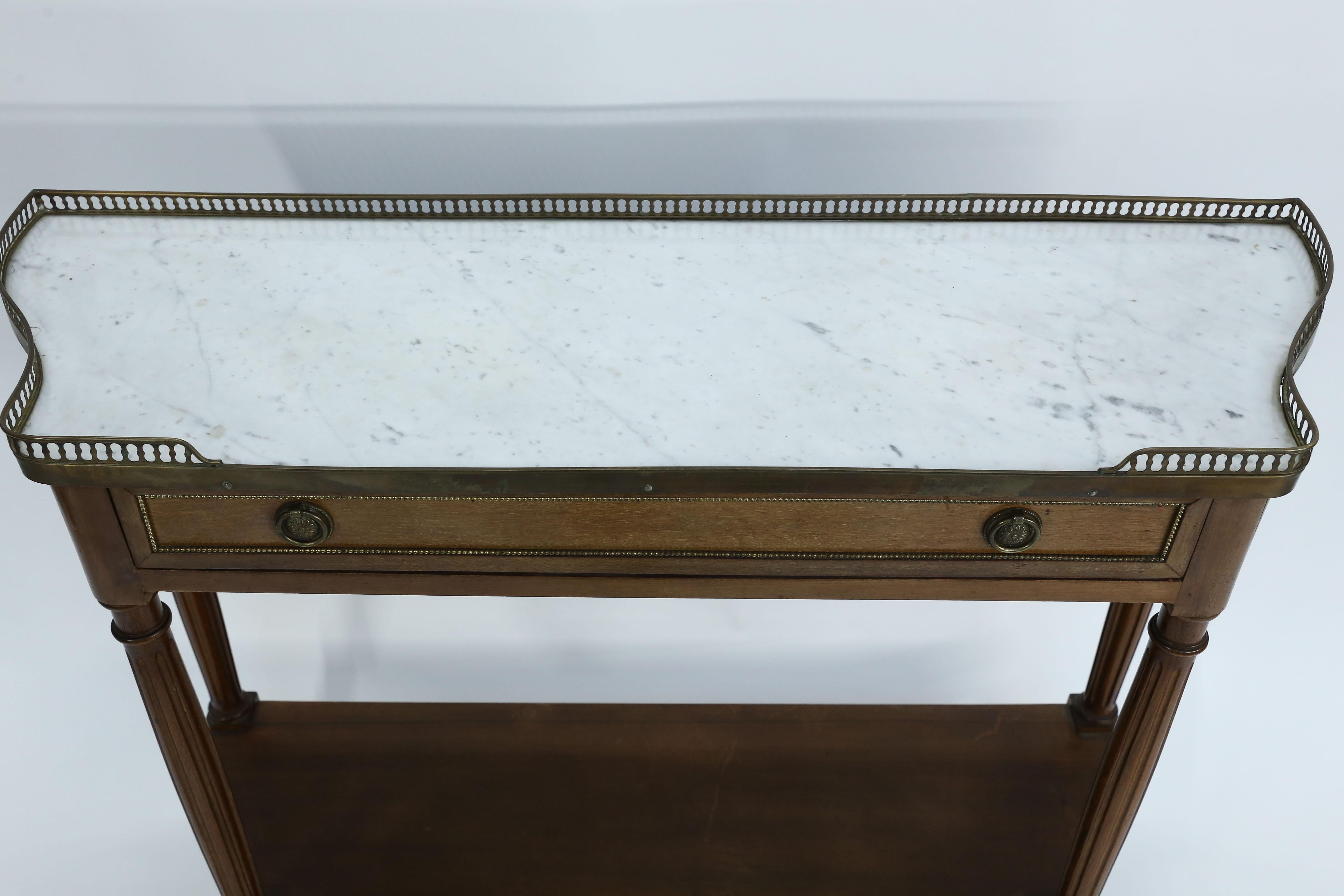 19th Century French Console, Carrera Marble Top 3