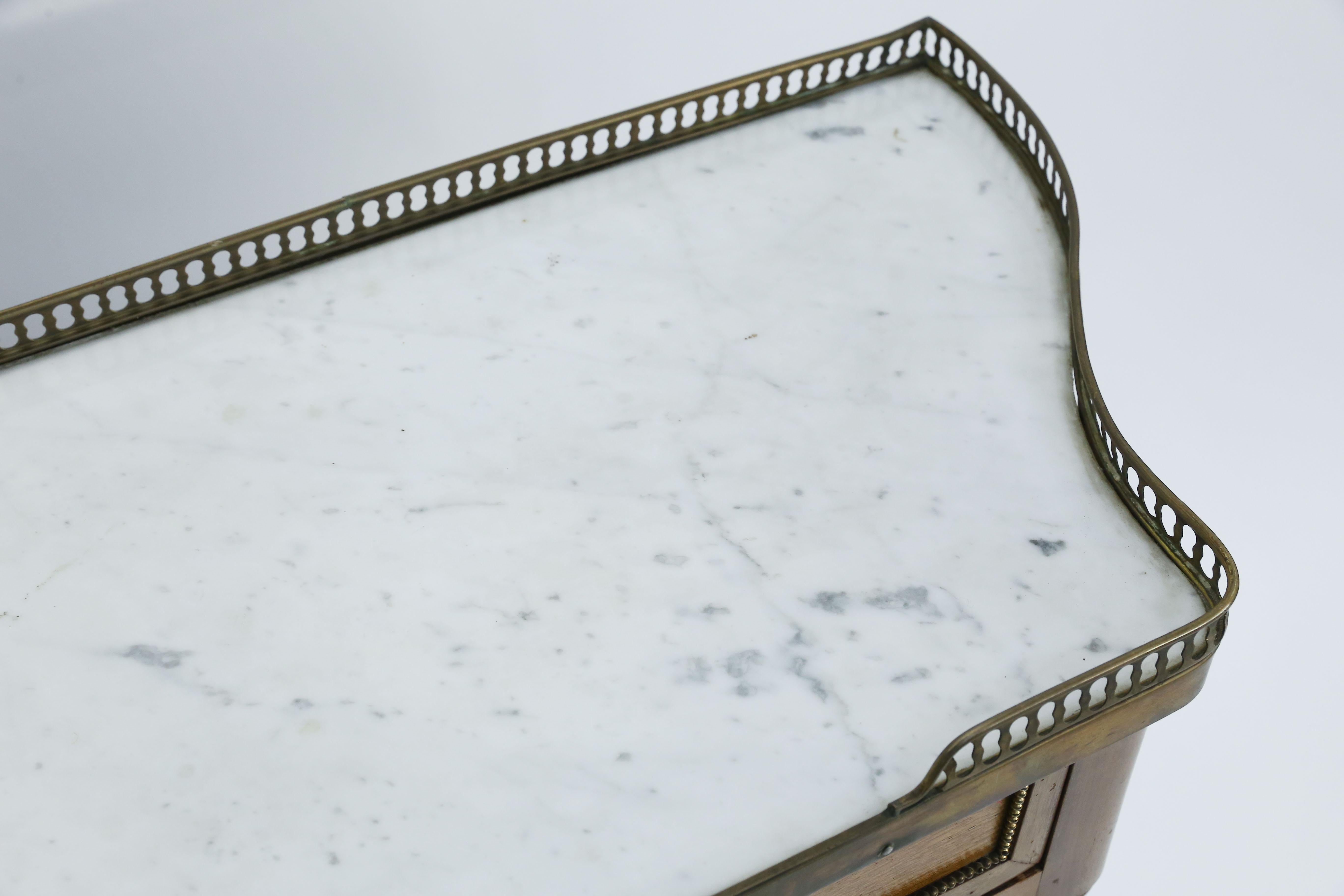 19th Century French Console, Carrera Marble Top 4