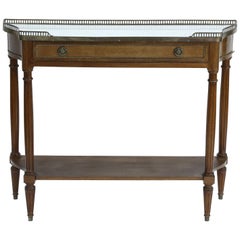 19th Century French Console, Carrera Marble Top