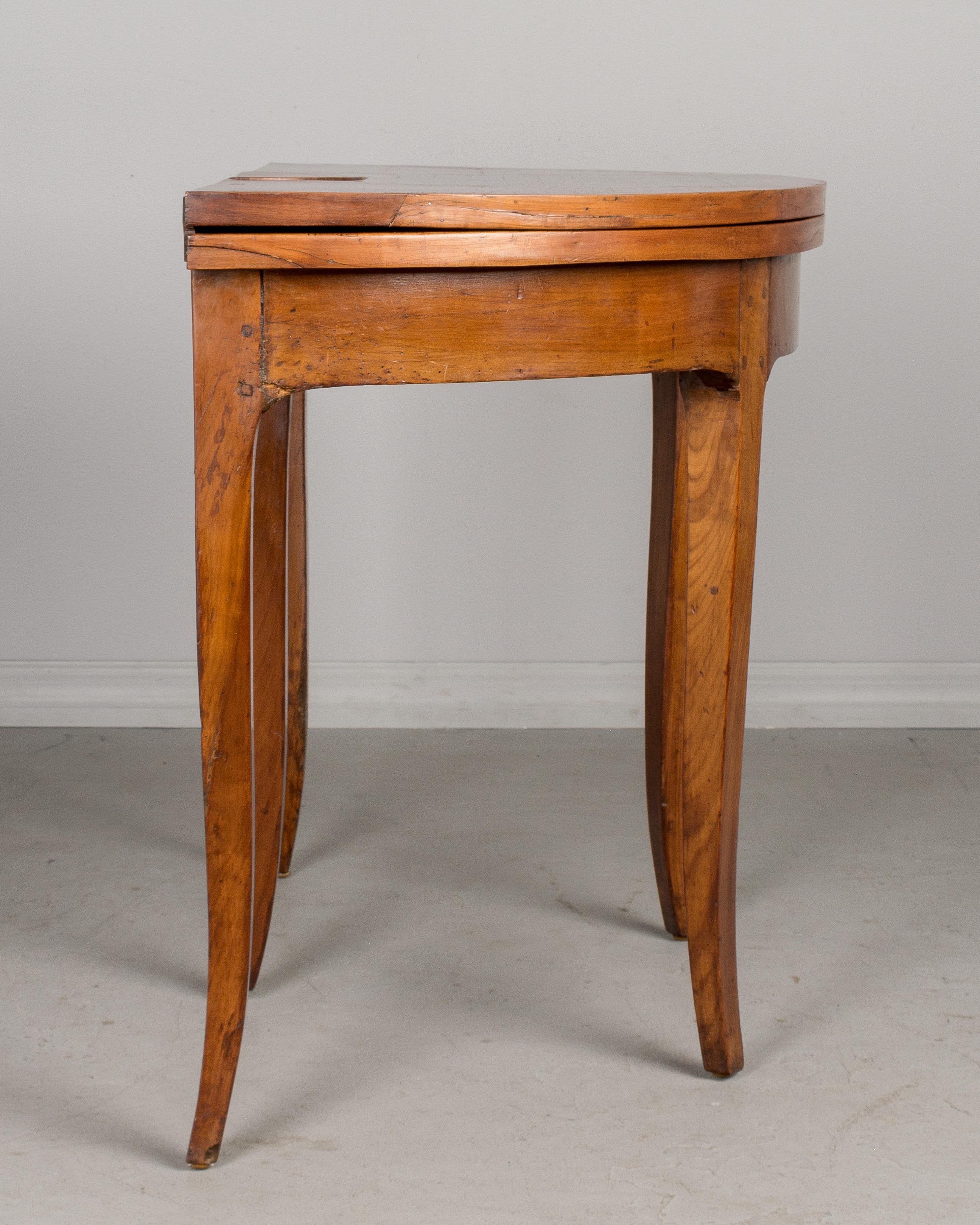 Cherry 19th Century French Console Game Table