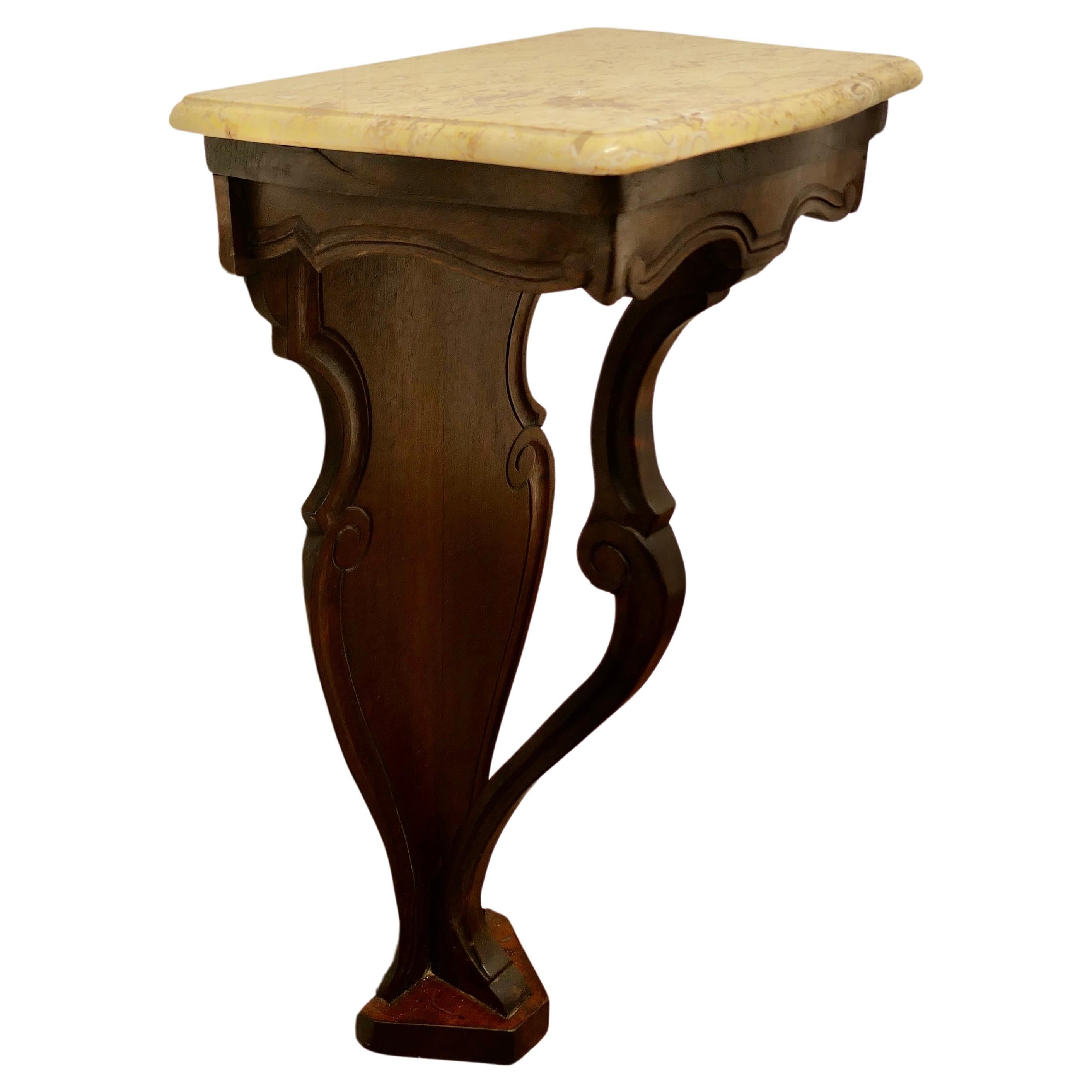 Console ou table de pilier française du 19ème siècle avec plateau en marbre   