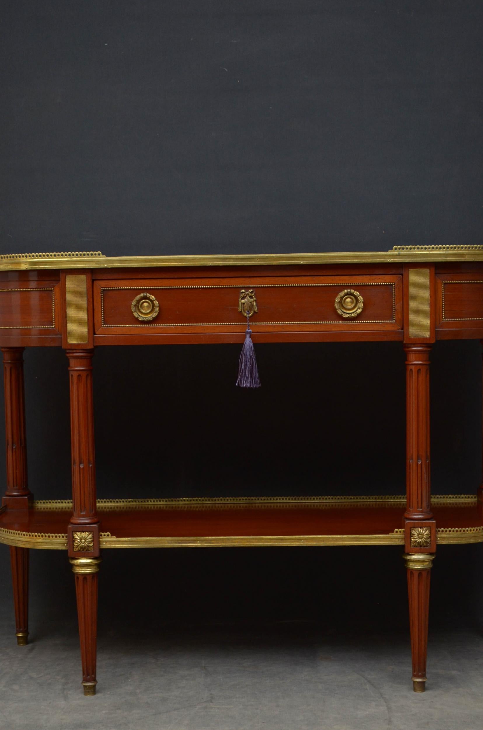 Mahogany 19th Century French Console or Serving Table