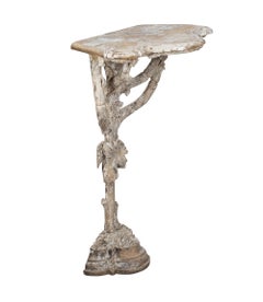 19th Century French Console Table in Carved Wood Branch Design